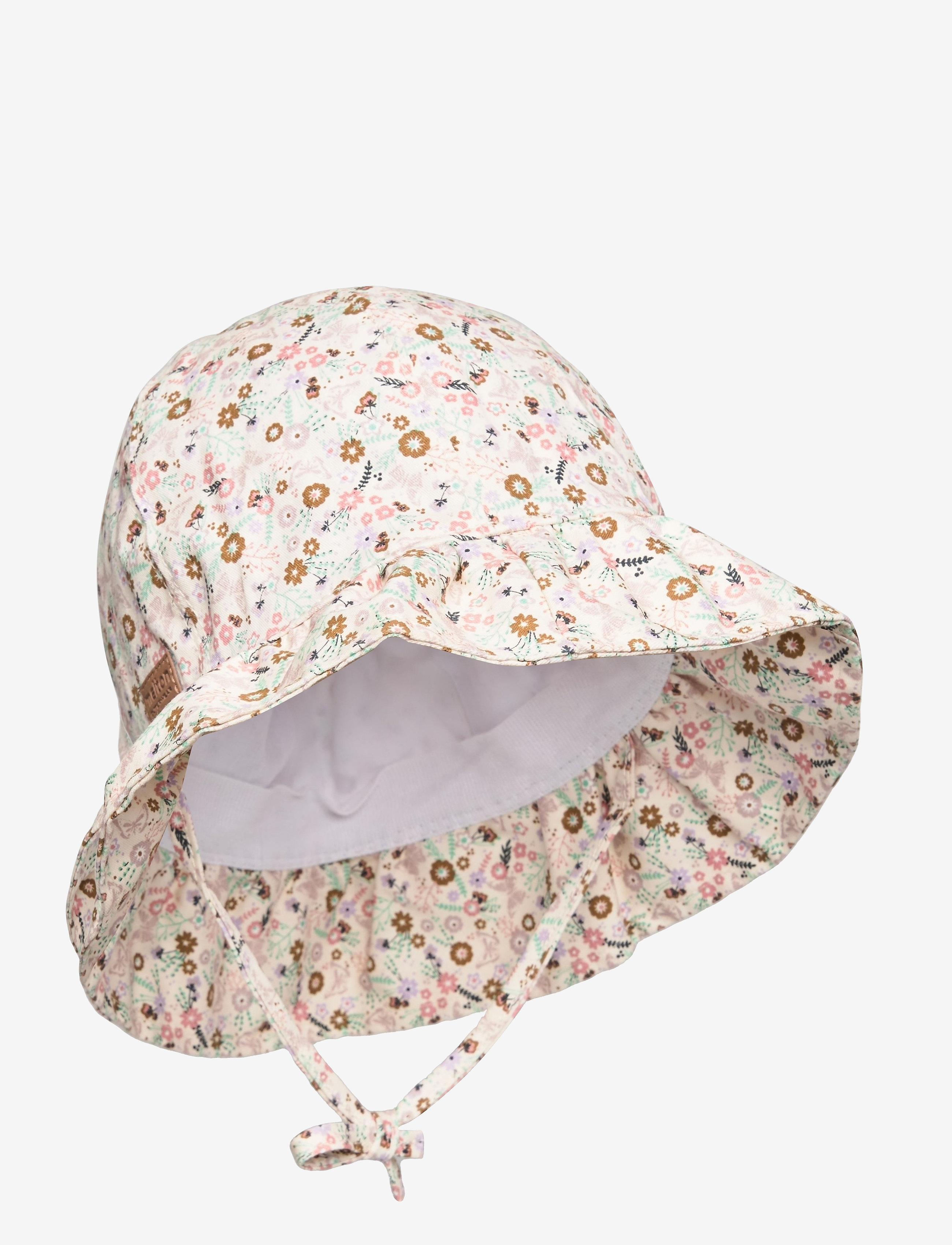 Melton Bell Hat W/Print, 45, Pink, Tilbehør > Solhatte, Børn
