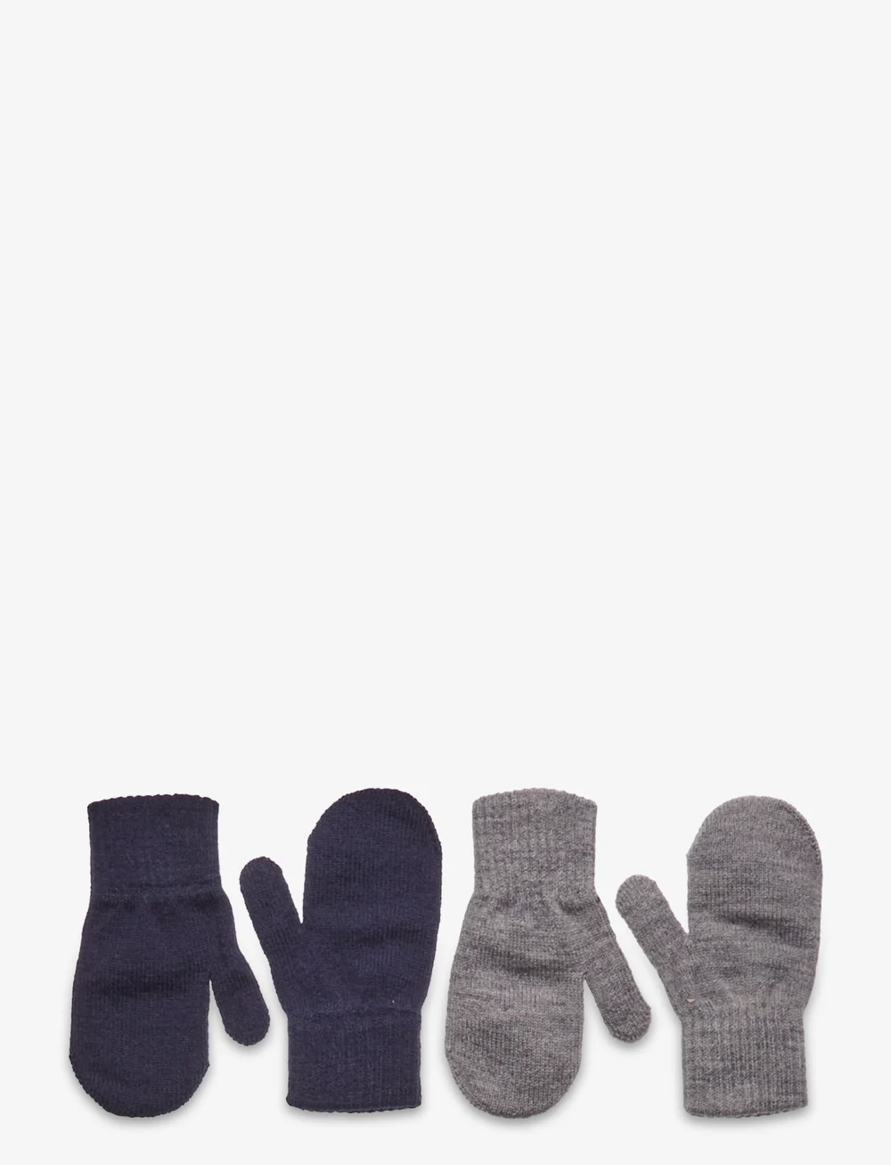 Melton - Comfy mittens 2-pack - vantar - mix light grey mel blue - 0