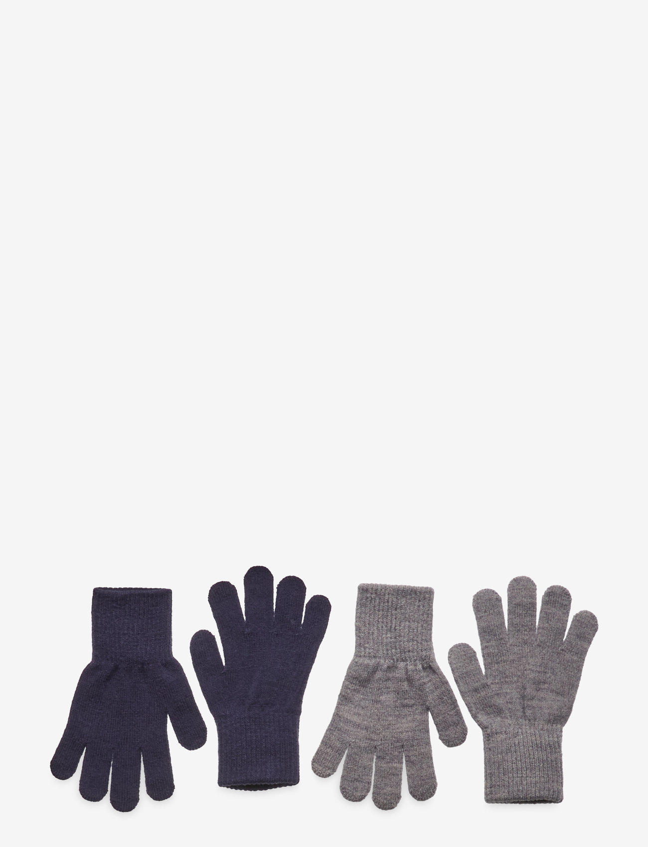 Melton - Comfy gloves 2-pack - handschuhe - mix light grey mel blue - 0