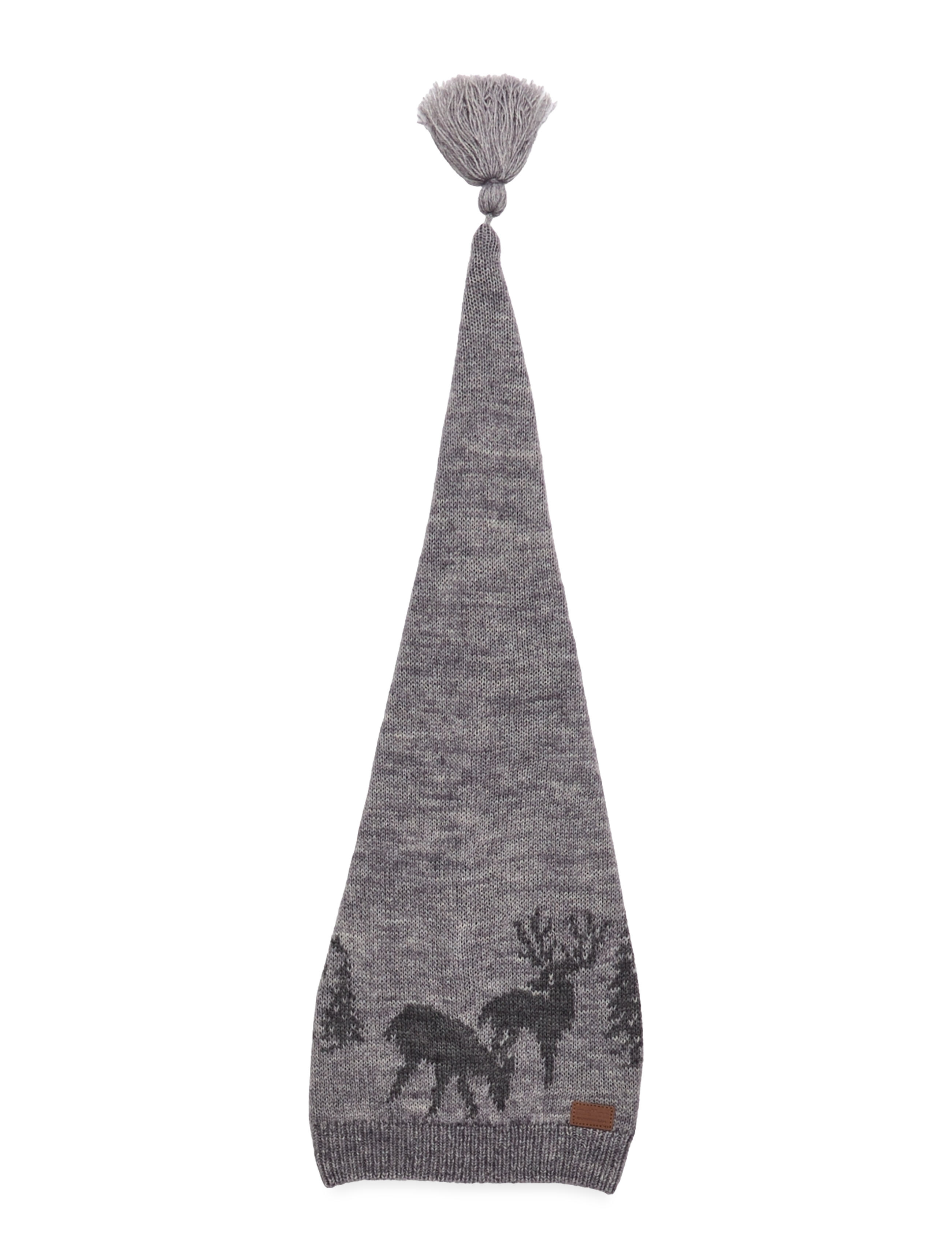 Melton Christmas Hat W.forrest-Tassel, 47/49, Grey, Huer > Beanie, Børn