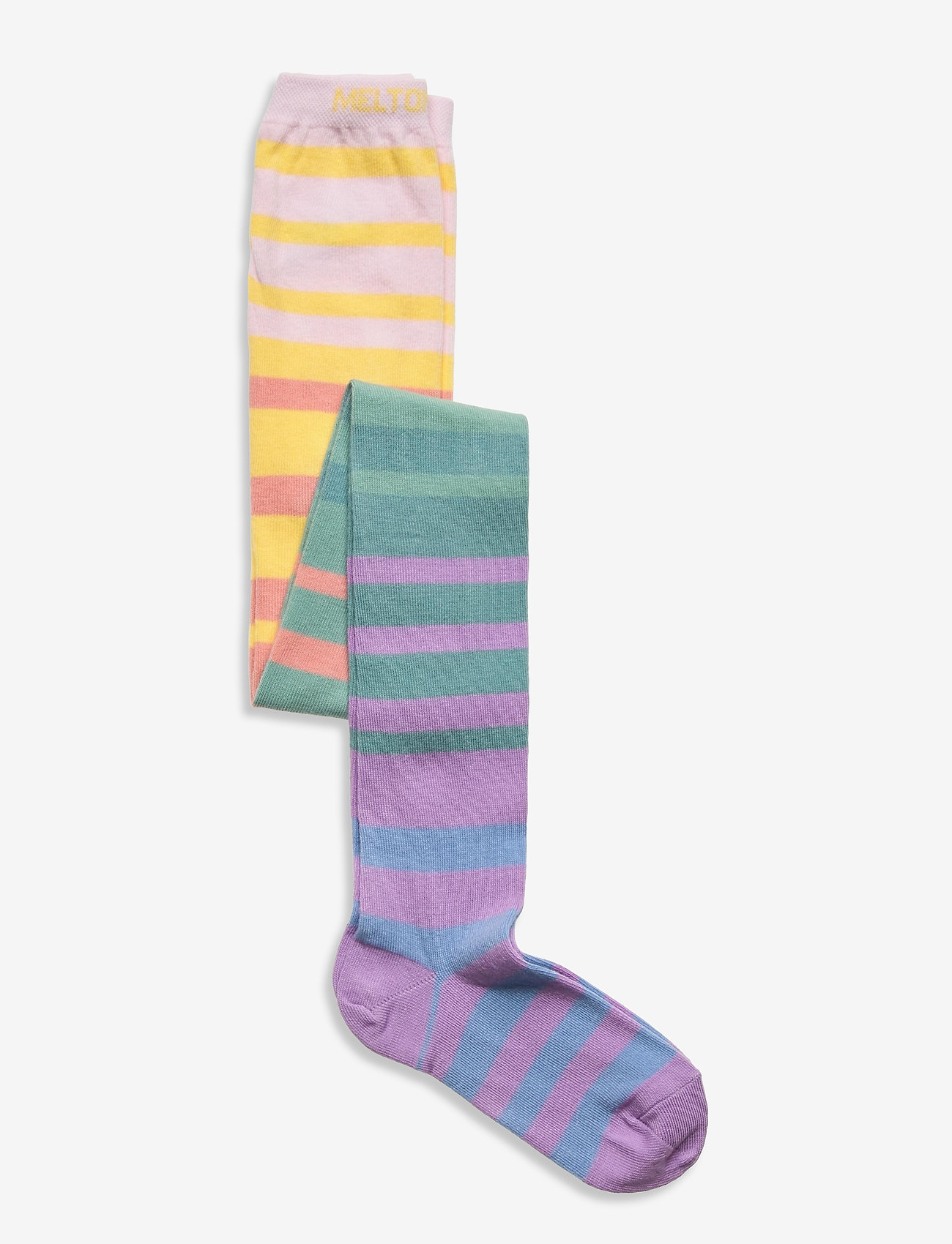 Melton - Multi stripe tights - green - 0