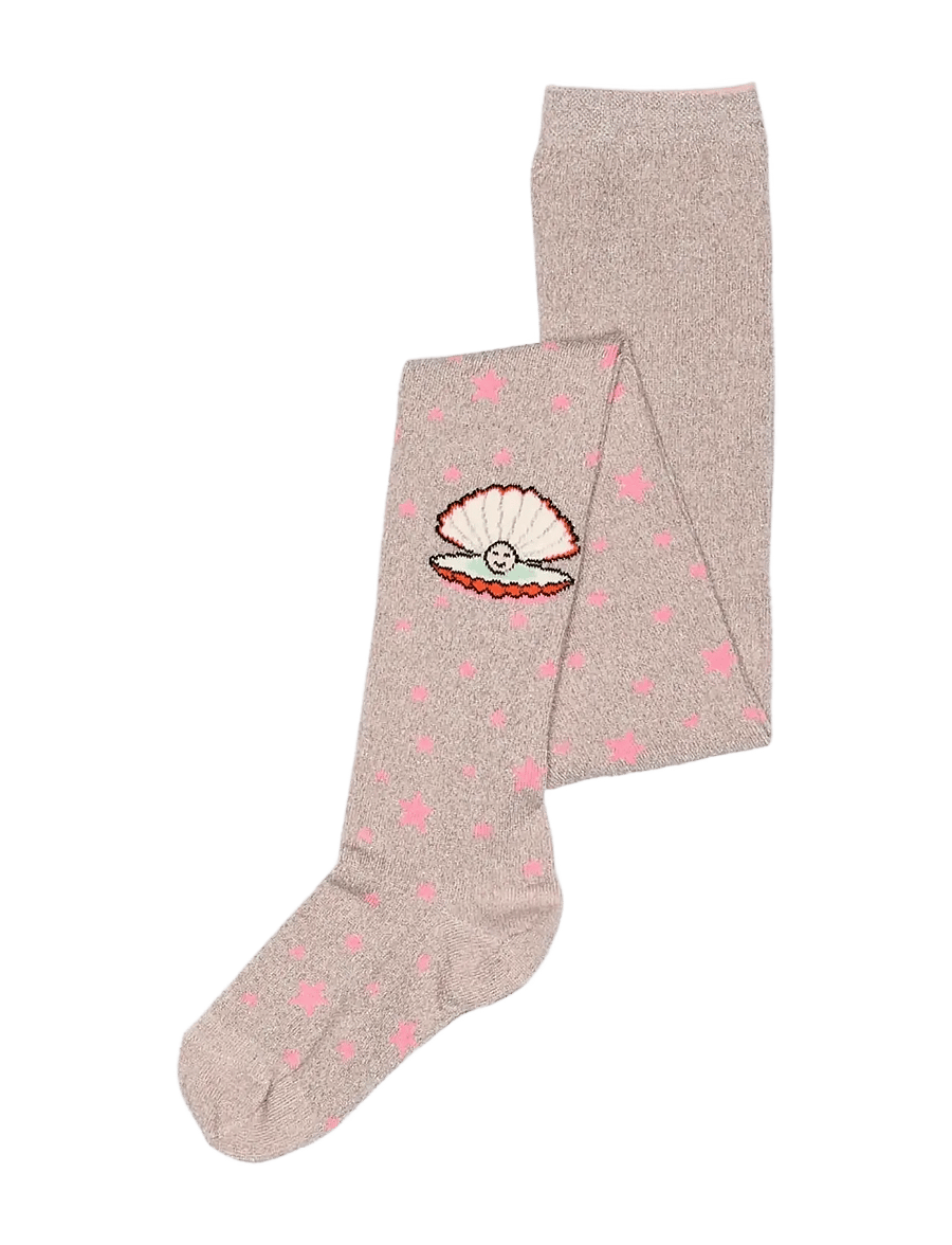 Melton - Shell glitter tights - strumpfhosen - pink nectar - 0