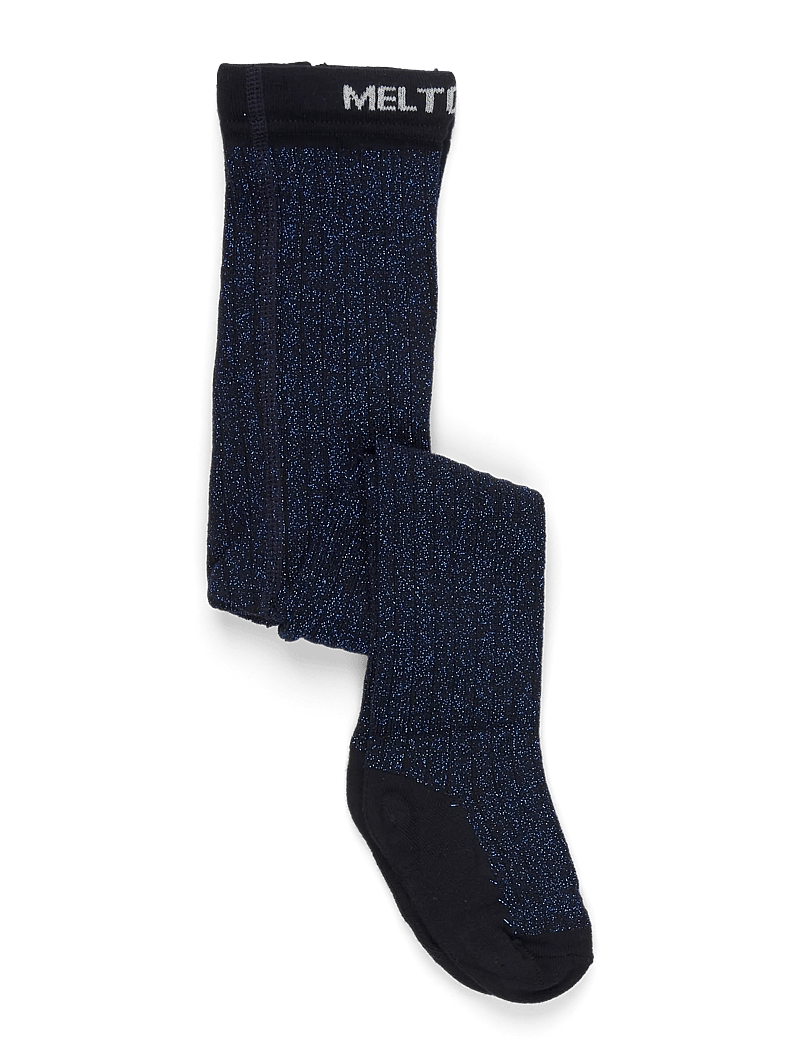 Melton - Bamboo Tights w. Lurex Solid C - tights - marine - 0