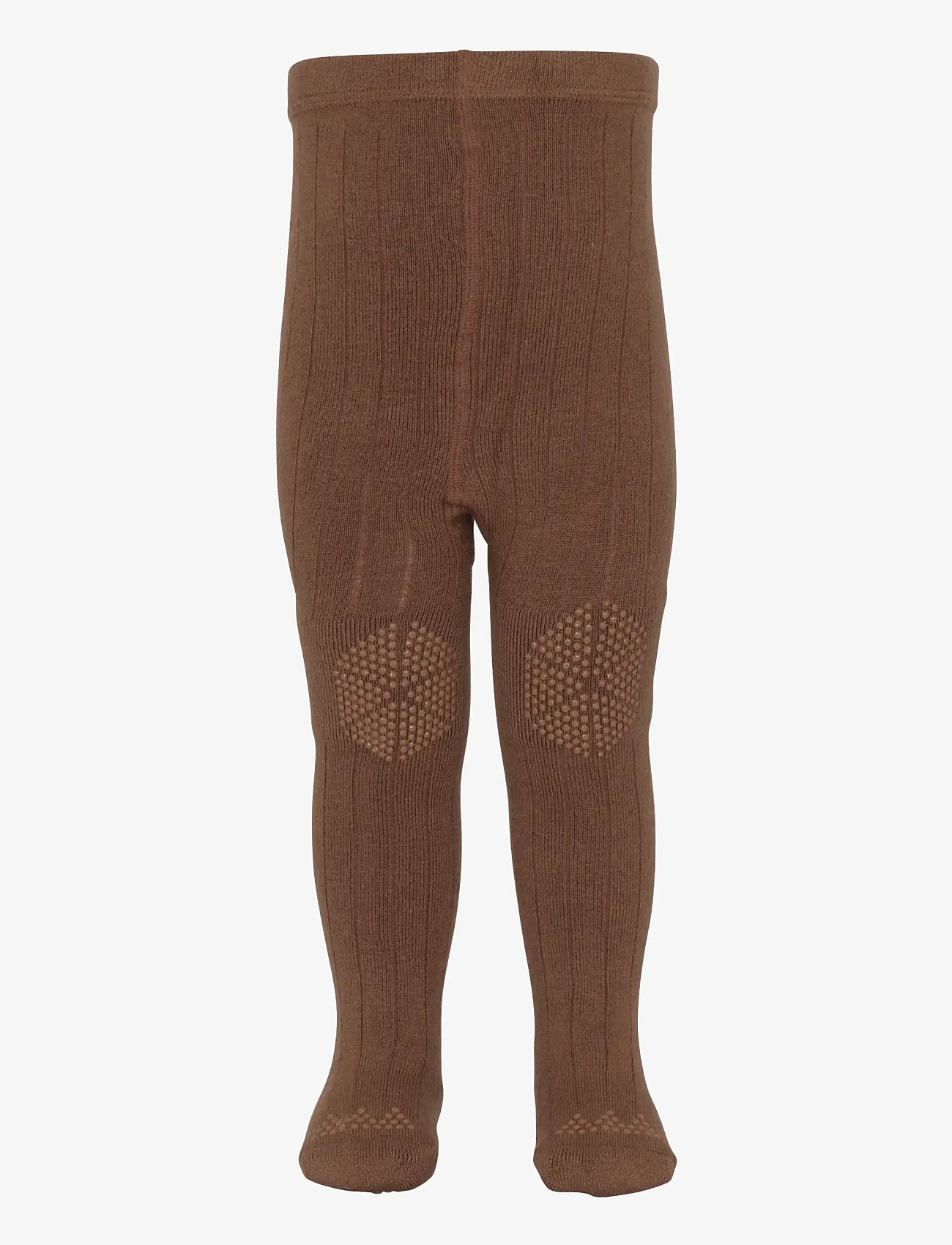 Melton - Wool tights - anti-slip - strumpbyxor - leather brown - 0