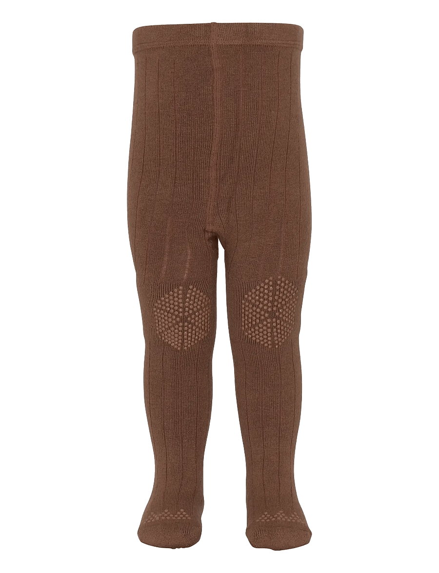 Melton - Wool tights - anti-slip - zeķbikses - leather brown - 0