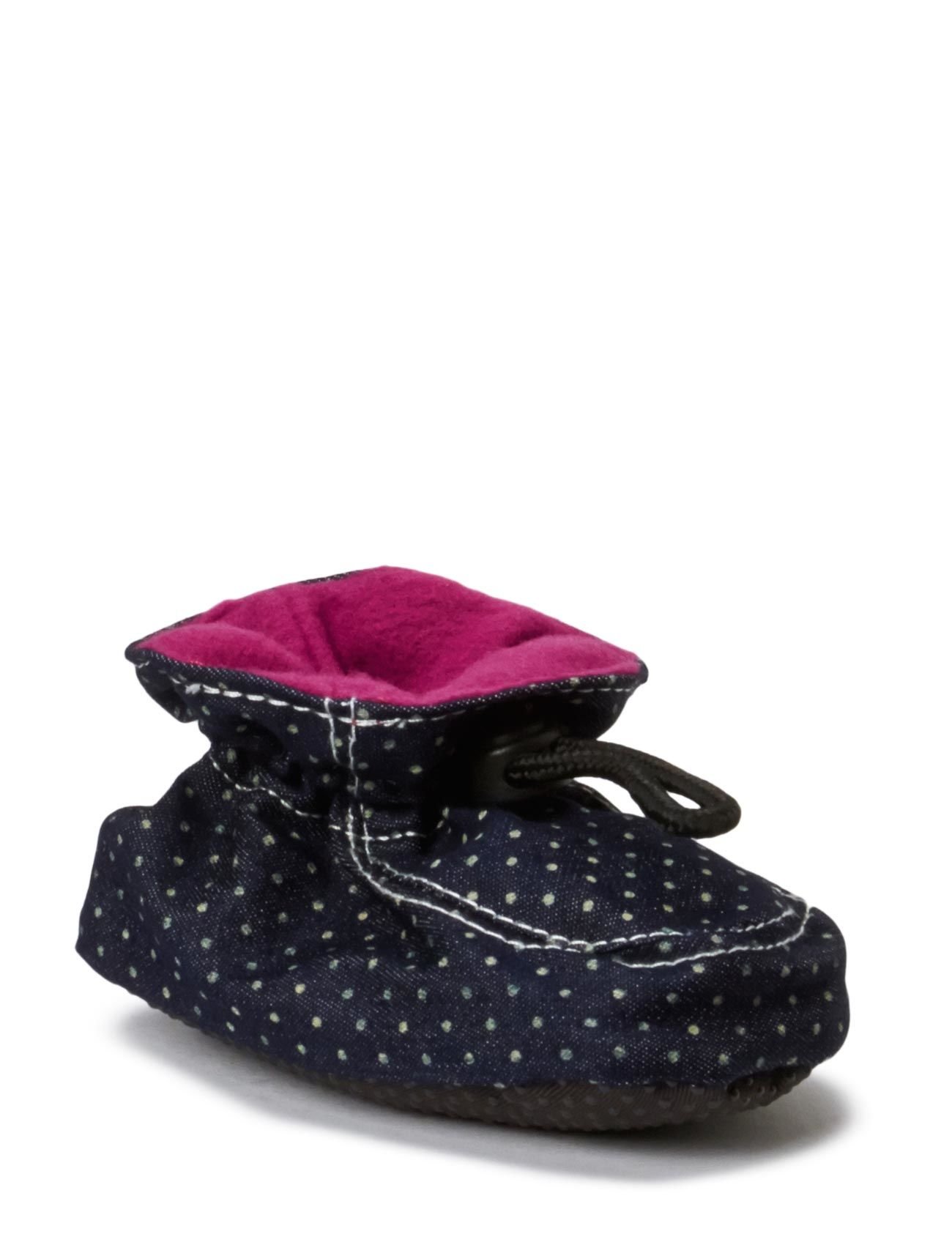 Melton - Booties Cotton, Stars - fucshia - 1
