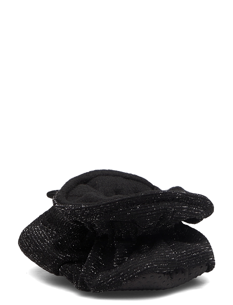 Melton - Cotton jaquard slippers - babystrikstøvler - black - 2