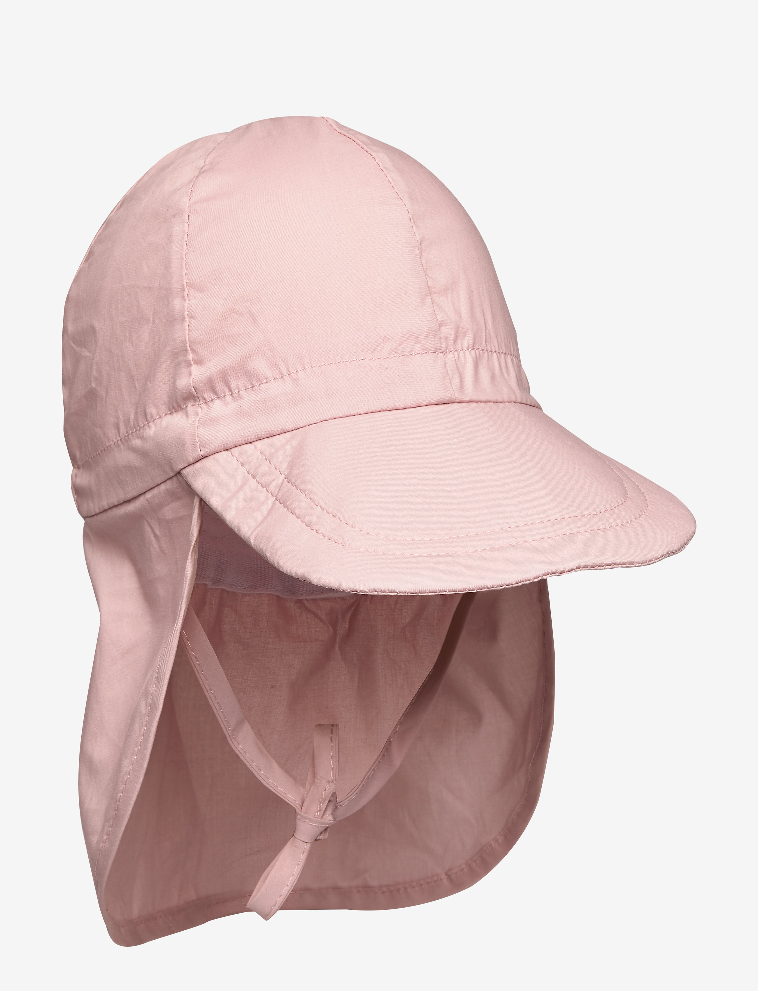 Melton Cap W/Neck Solid Colour, Børn, Kasket Med Nakkeklap, Pink, Str: 55