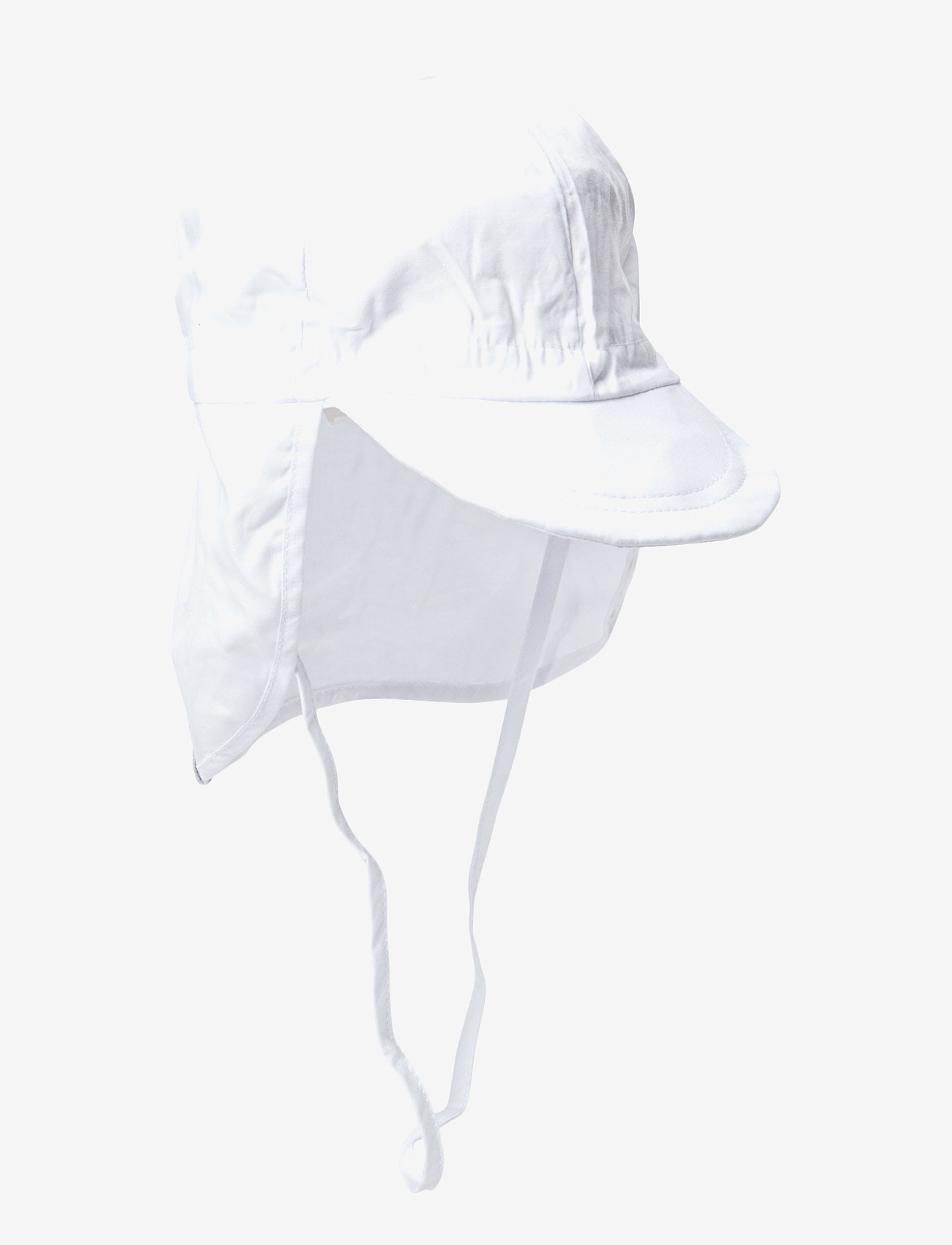 Melton Cap W/Neck - Solid Colour, 55, White, Tilbehør > Hovedbeklædning, Børn