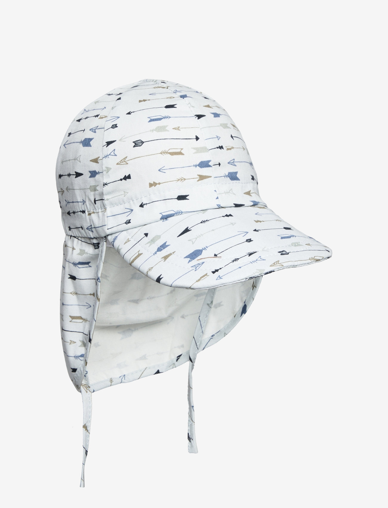 Melton - Cap w/neck & tie w/print - solhatte - baby blue - 0