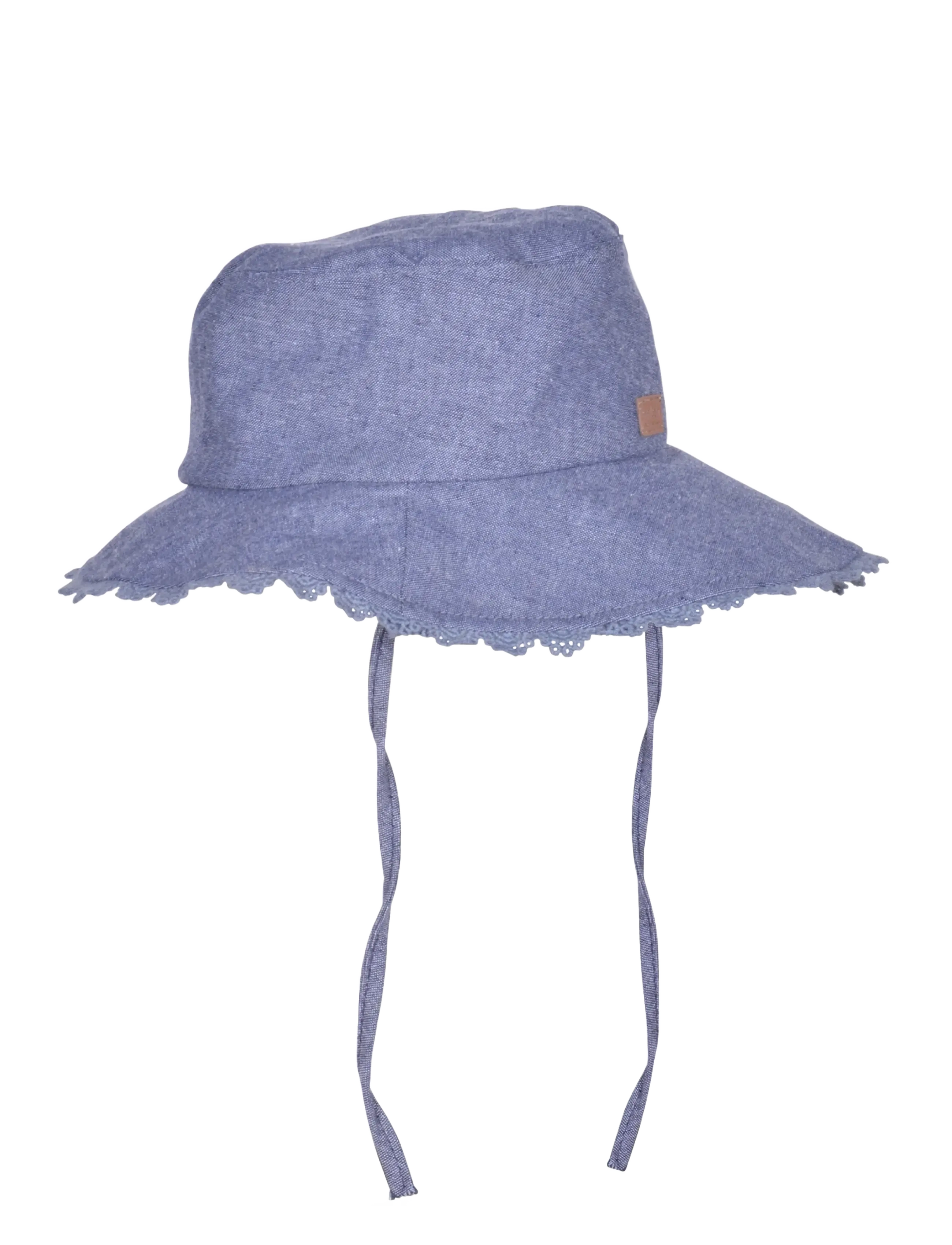 Melton Bucket Hat w lace - Mützen - MELANGE TAHITI / blue