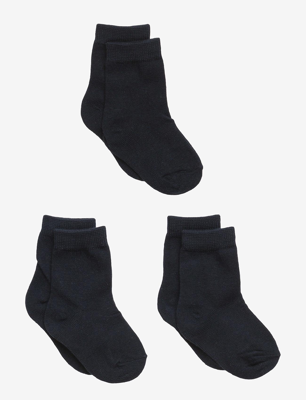 Melton - 3-pack cotton socks - marine - 0