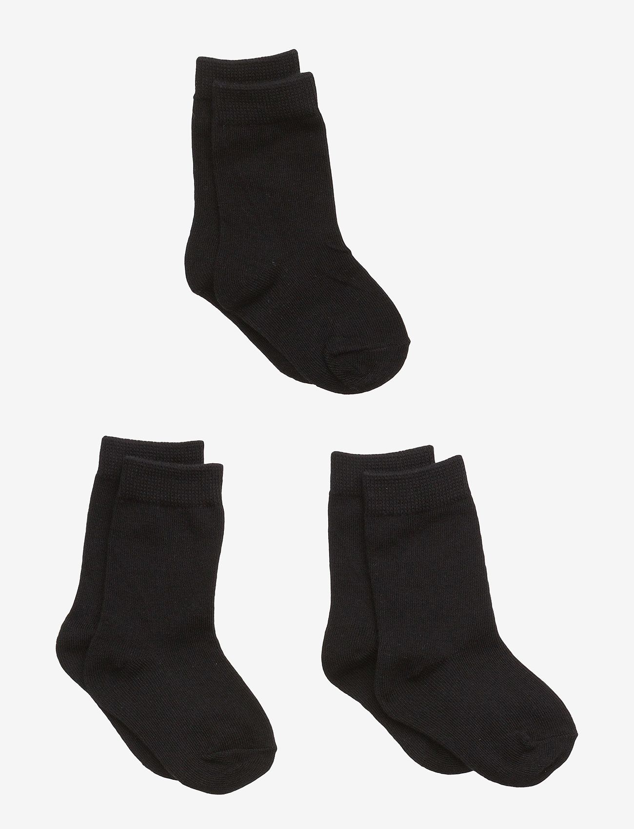 Melton - 3-pack cotton socks - black - 0
