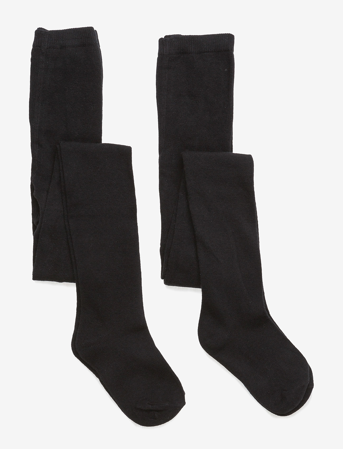 Melton 2-pack cotton tights - Melton - BLACK / black