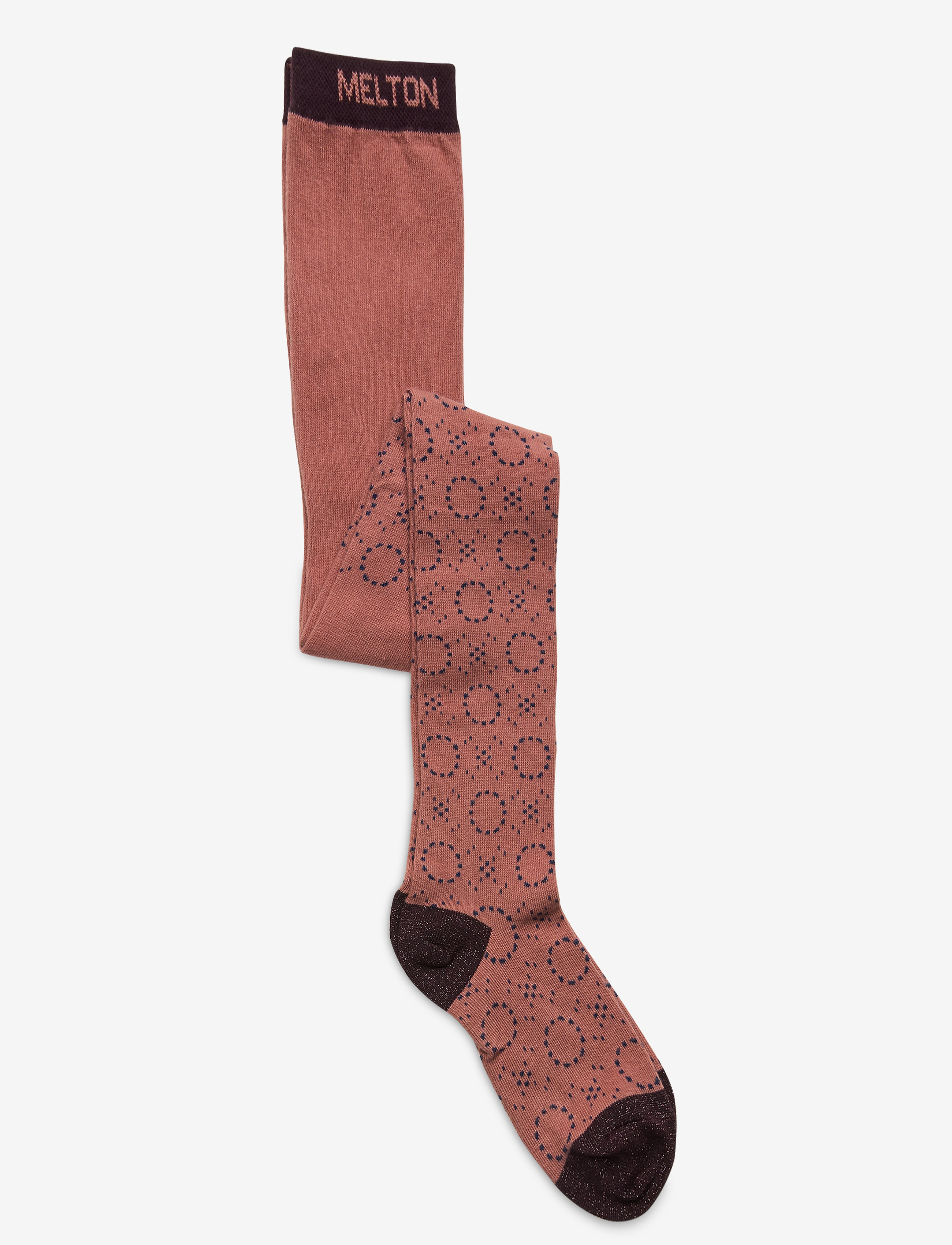 Melton Mary tights - Sokid ja sukkpüksid - BROWN / pink/rose