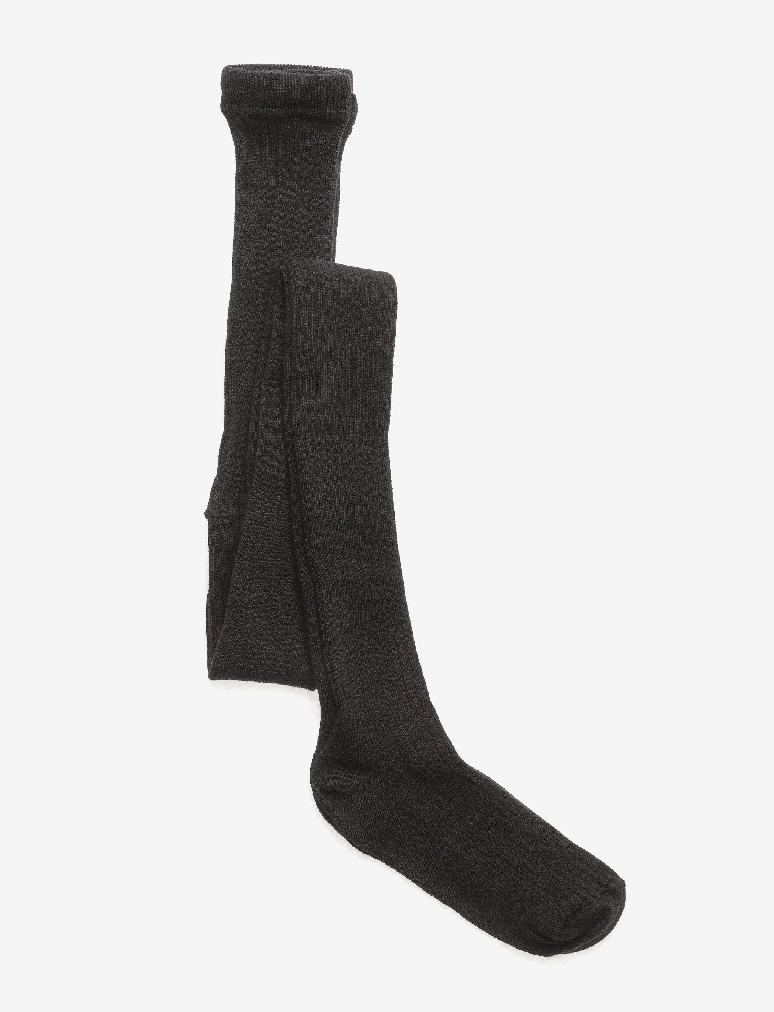 Melton Tights - Rib - All Sizes, 56/62, Black, Sokker Og Strømpebukser > Strømpebukser, Børn