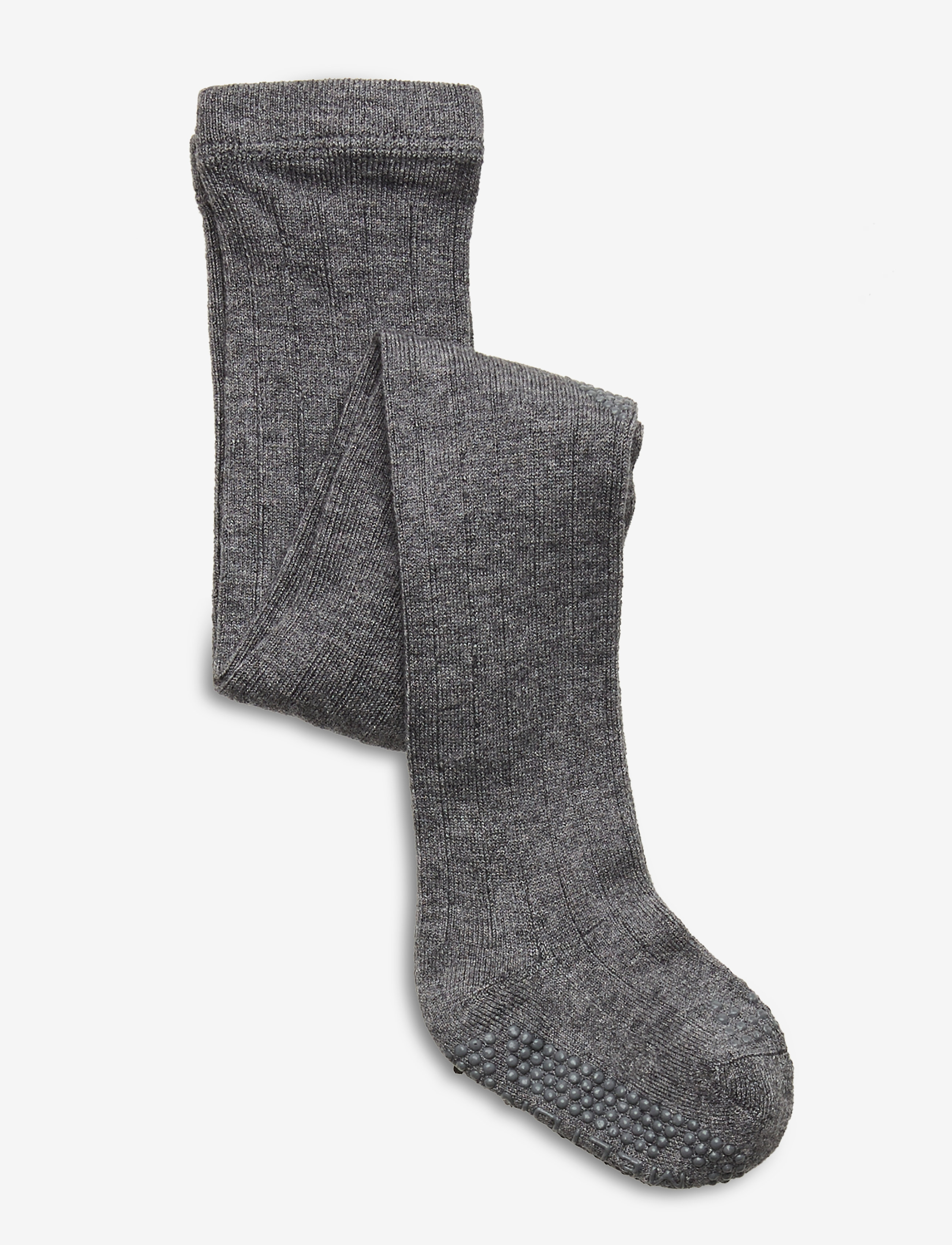 Melton Bamboo/Wool Tights Structure, Børn, Uld Mønstrede Strømpebukser, Grå, Str: 104