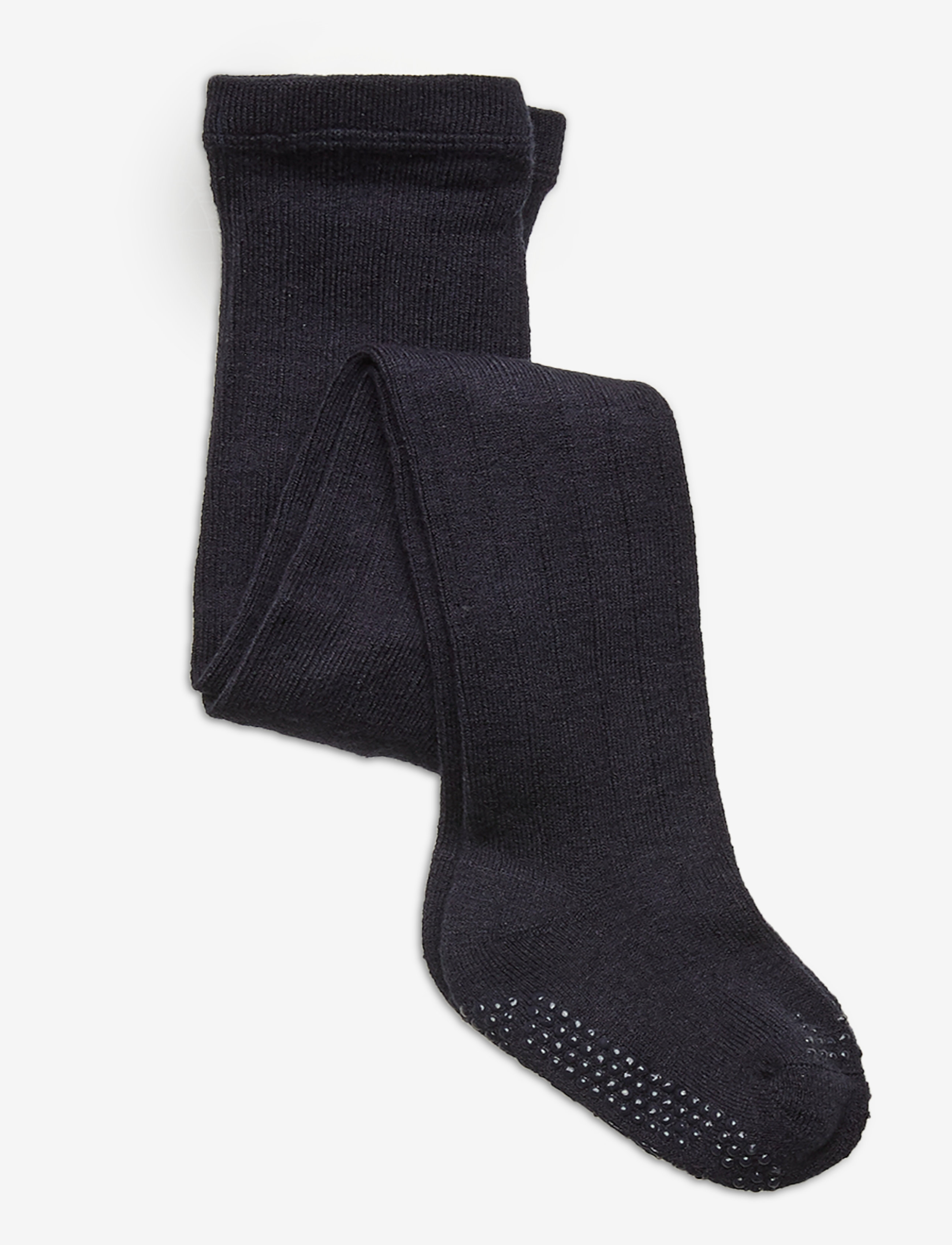 Melton Bamboo/Wool Tights Structure, Børn, Uld Mønstrede Strømpebukser, Blå, Str: 104