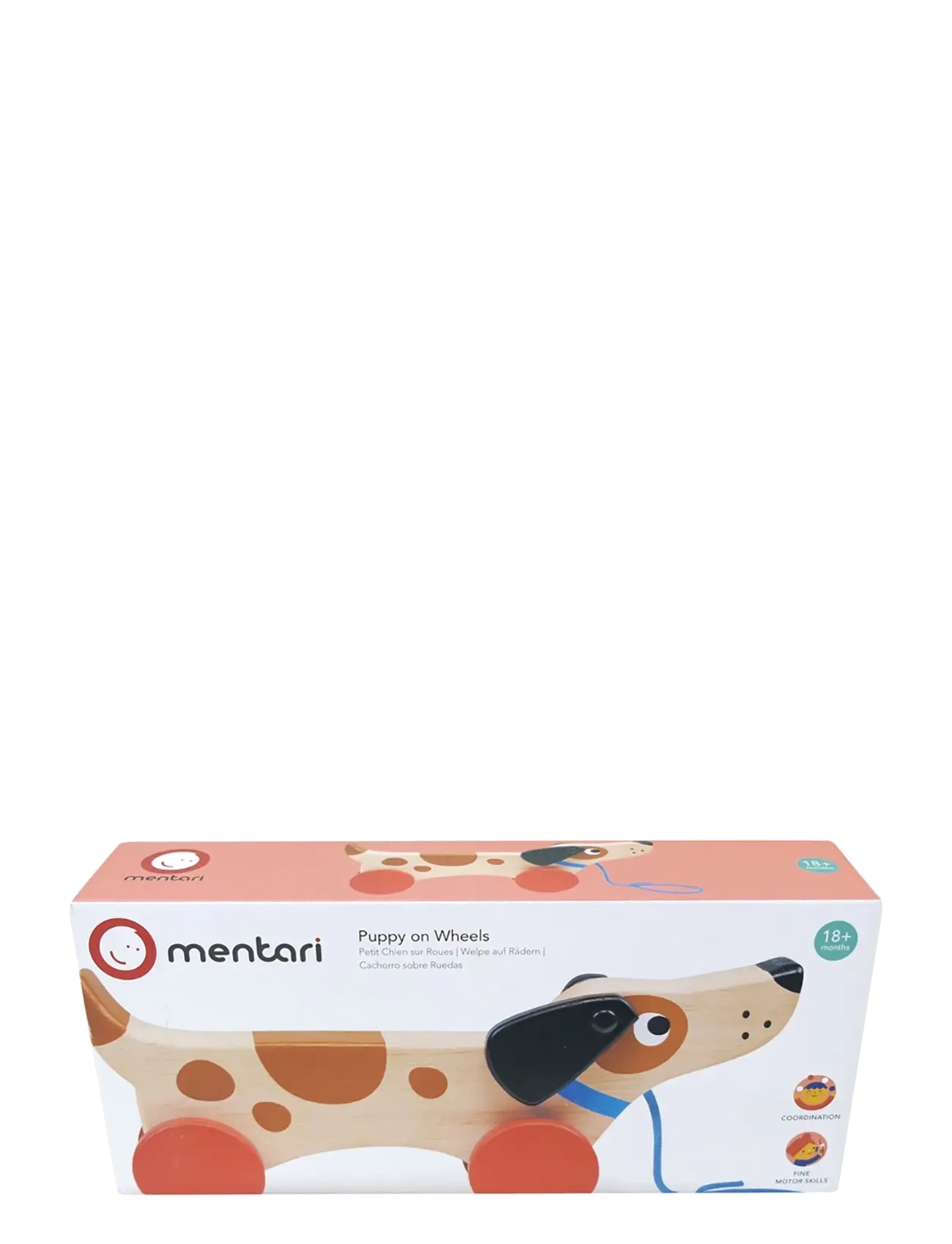 Mentari - Puppy On Wheels - tõmmatavad mänguasjad - brown - 2