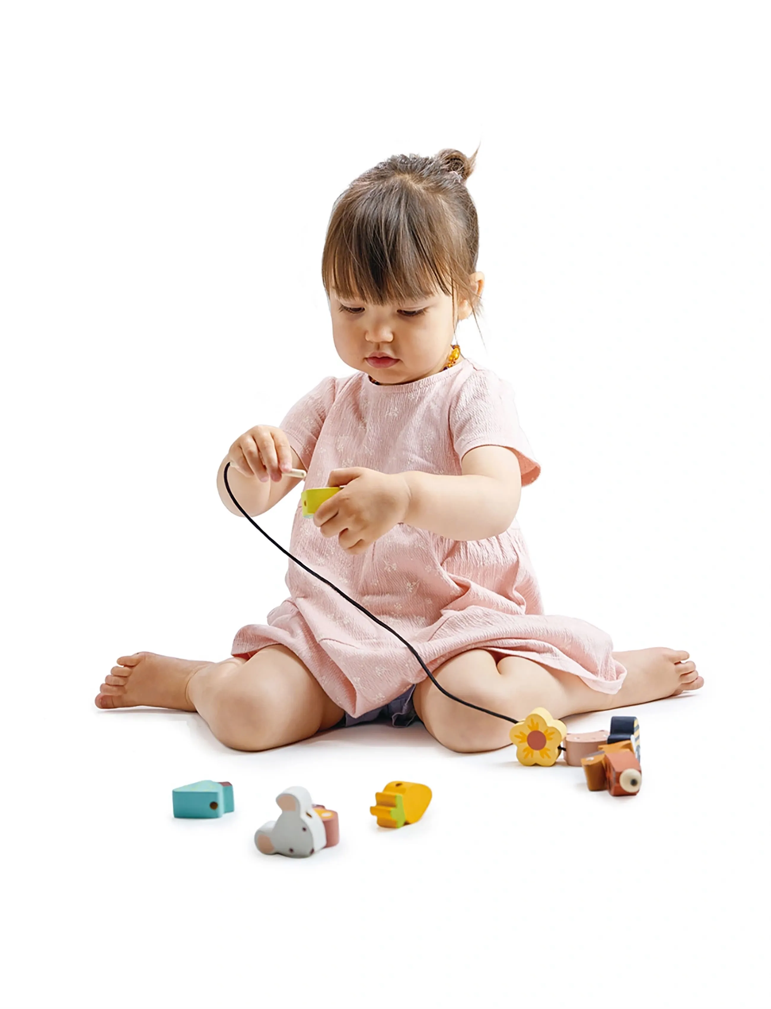 Mentari Garden Threading Beads, One Size, Pink, Håndværk > Håndværkssæt, Børn