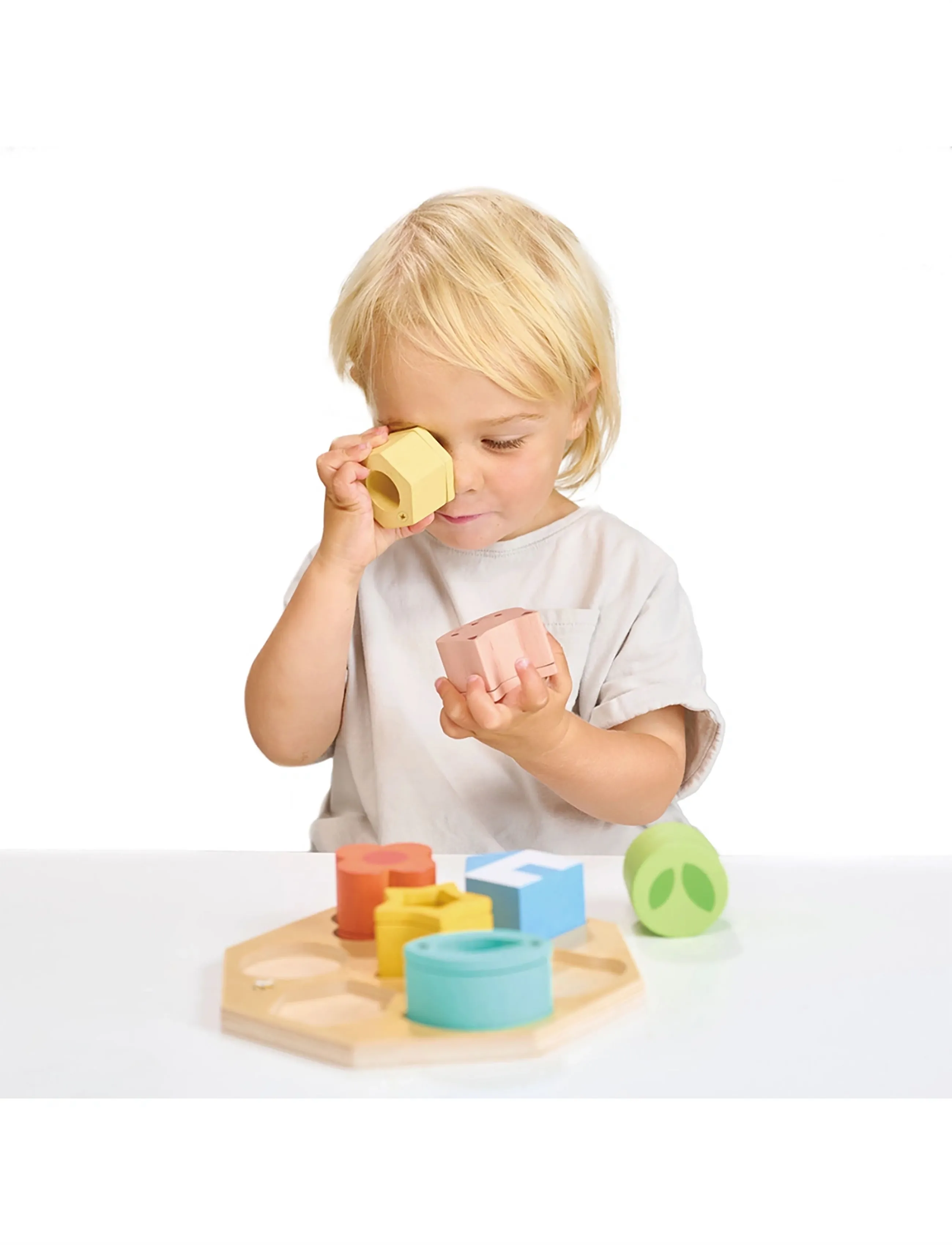 Mentari Sensory Activity Tray 7 Pcs, One Size, Beige, Educational Legetøj > Sorting Box Toy, Børn
