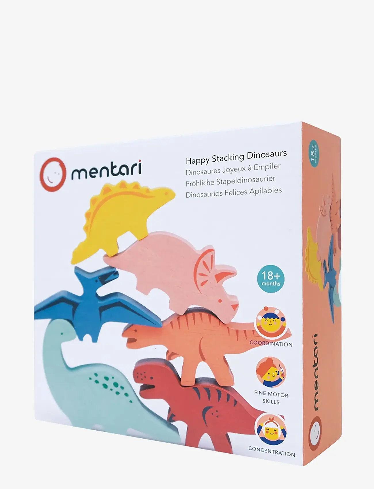 Mentari - Happy Stacking Dinosaurs - torniklotsid - multi - 3