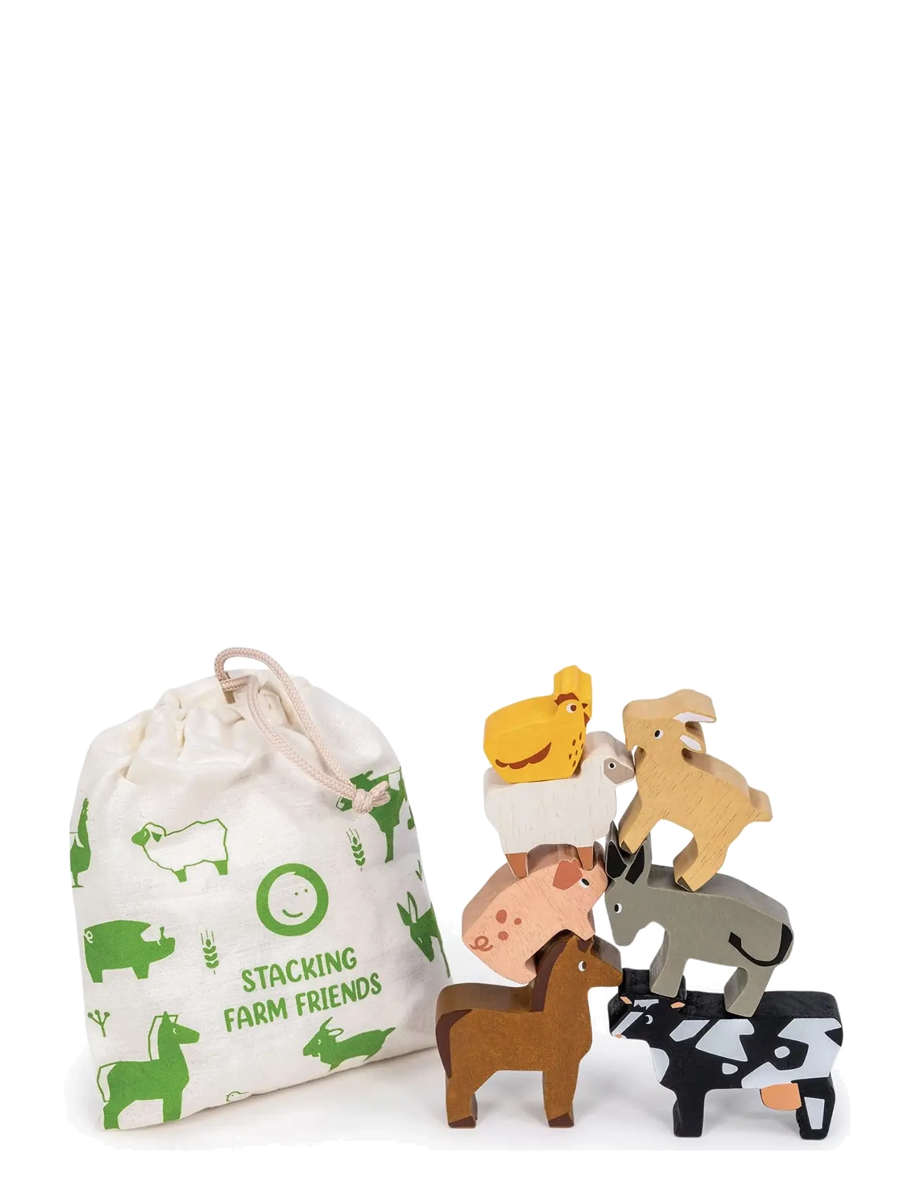 Mentari Happy Stacking - Farm Animals - Puiset hahmot - MULTI / beige