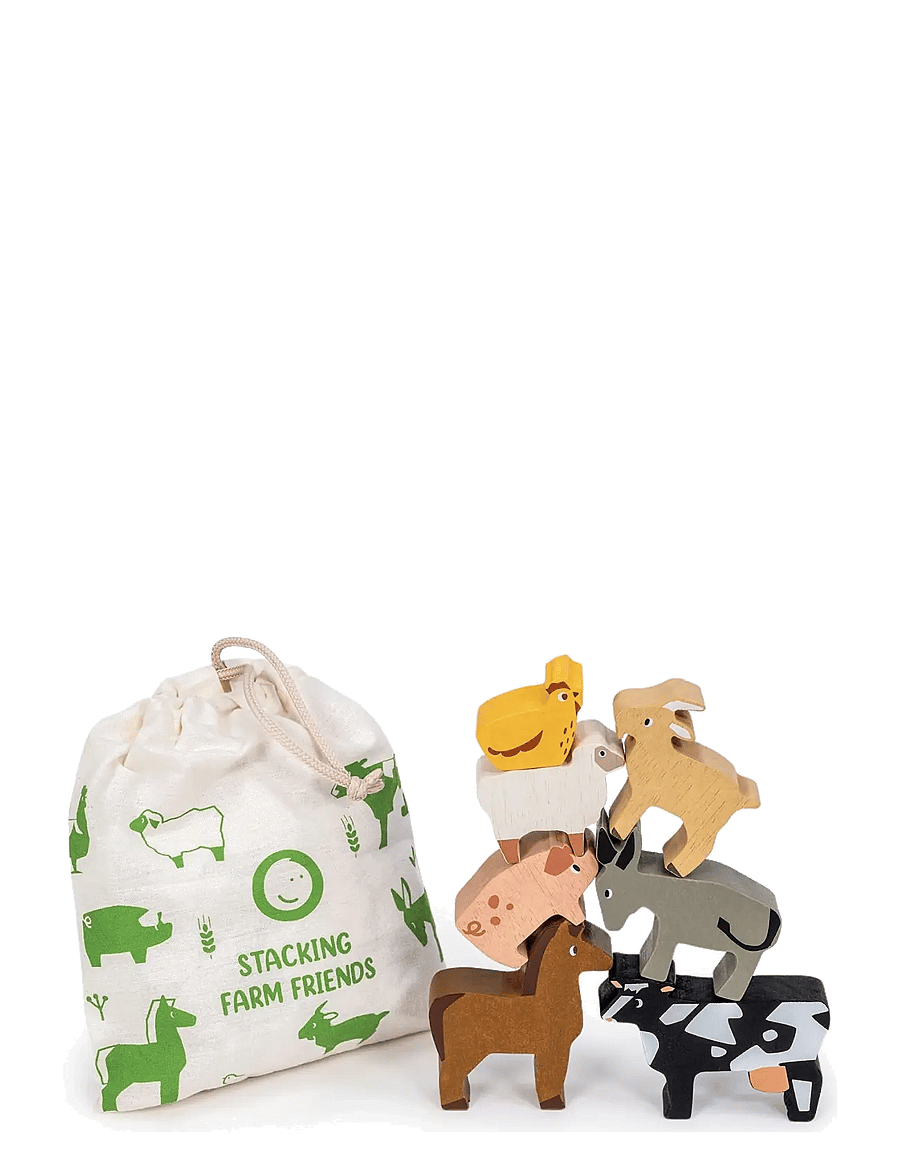 Mentari - Happy Stacking - Farm Animals - puidust figuurid - multi - 1