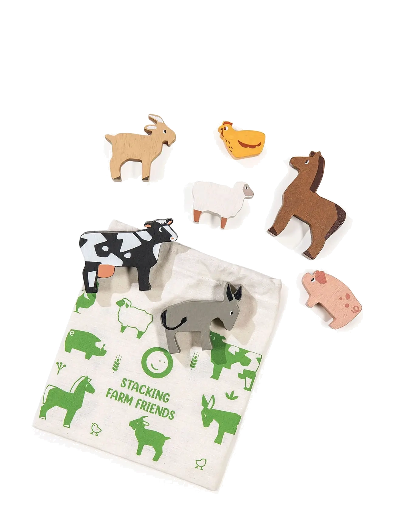 Mentari - Happy Stacking - Farm Animals - træfigurer - multi - 2