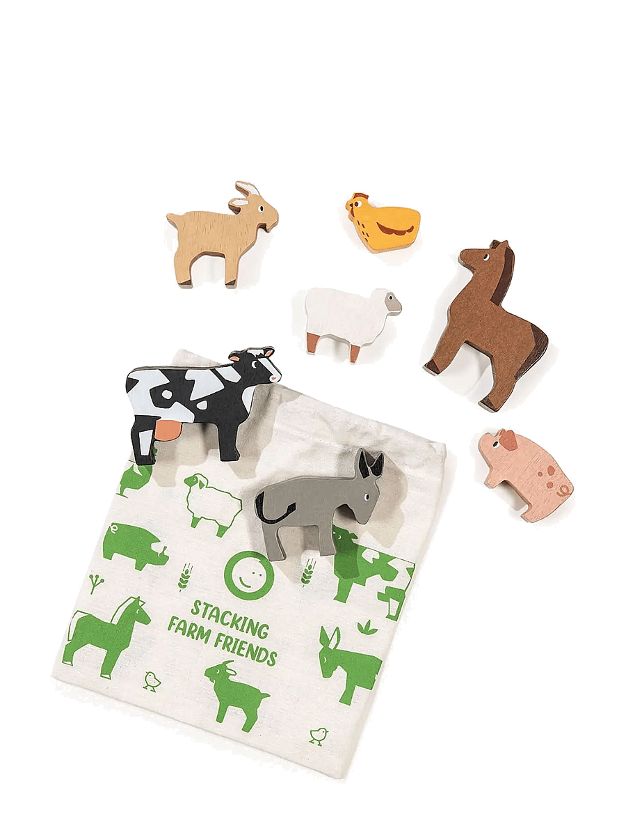 Mentari - Happy Stacking - Farm Animals - puidust figuurid - multi - 2
