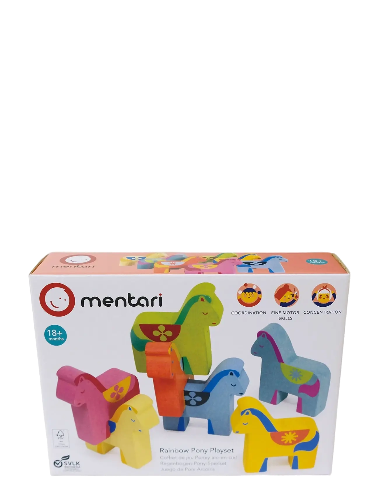 Mentari - Happy Stacking - Ponies - puiset hahmot - multi - 3