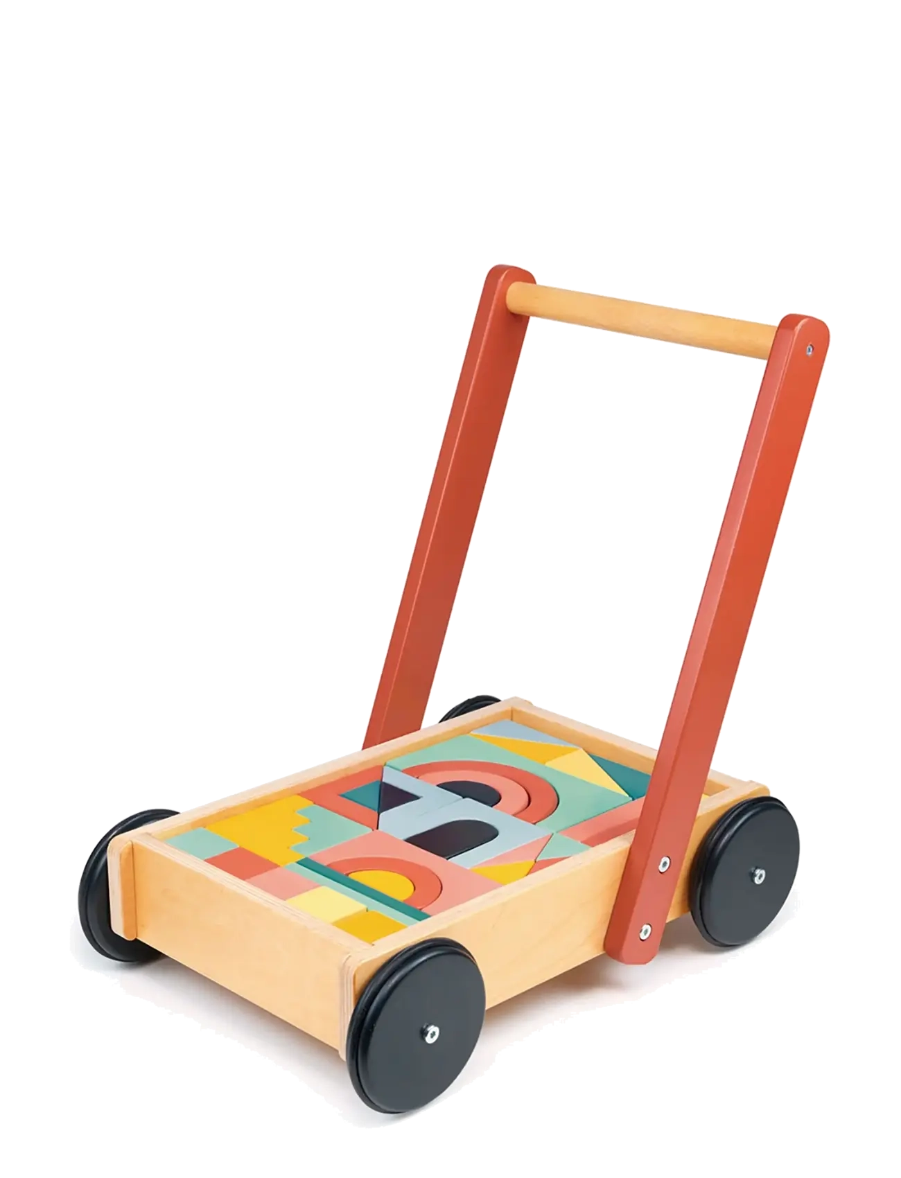 Mentari Trolley with Blocks - Bambino - Stumiamasis žaislas - MULTI / beige