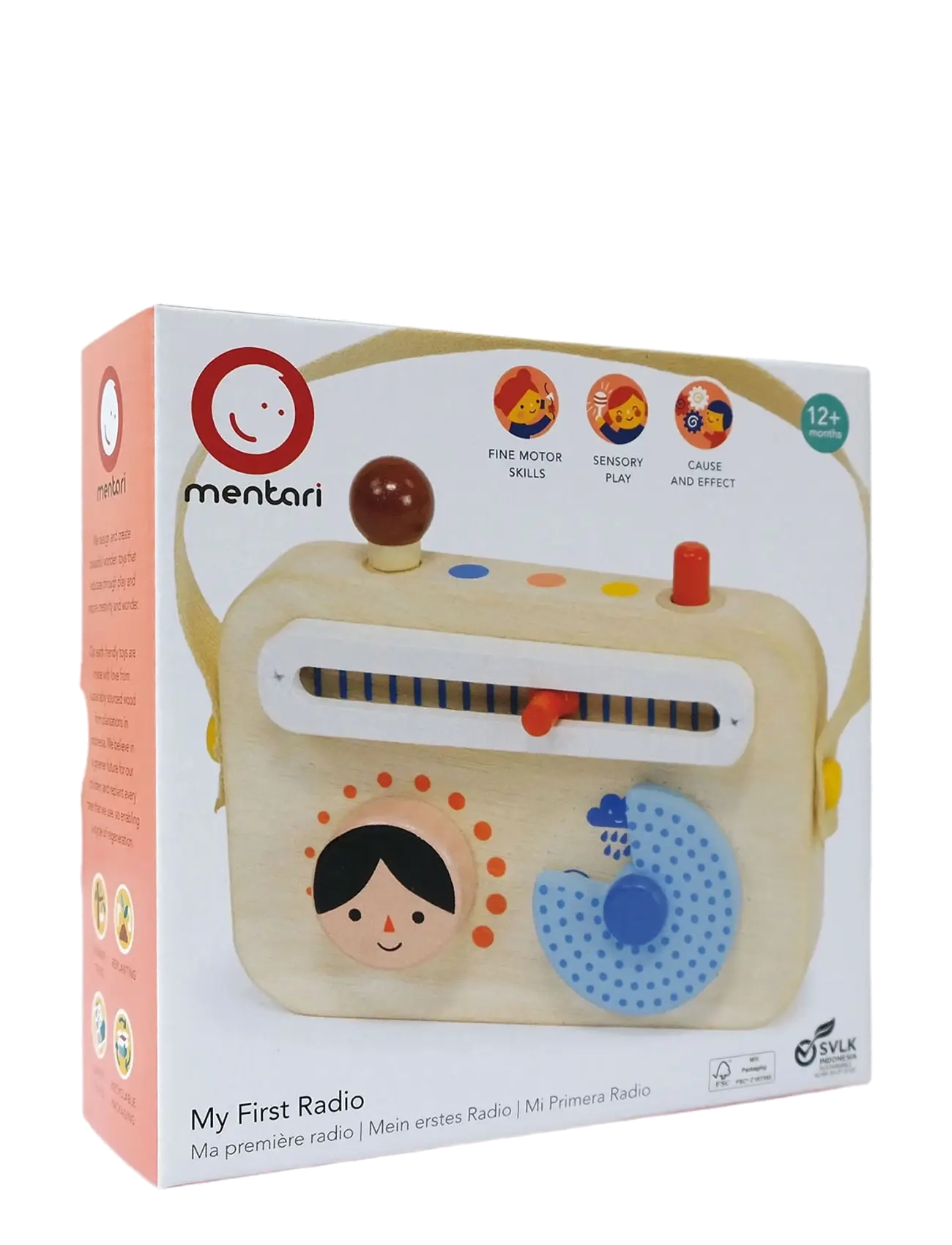 Mentari - My First Radio - interaktivt legetøj - beige - 3