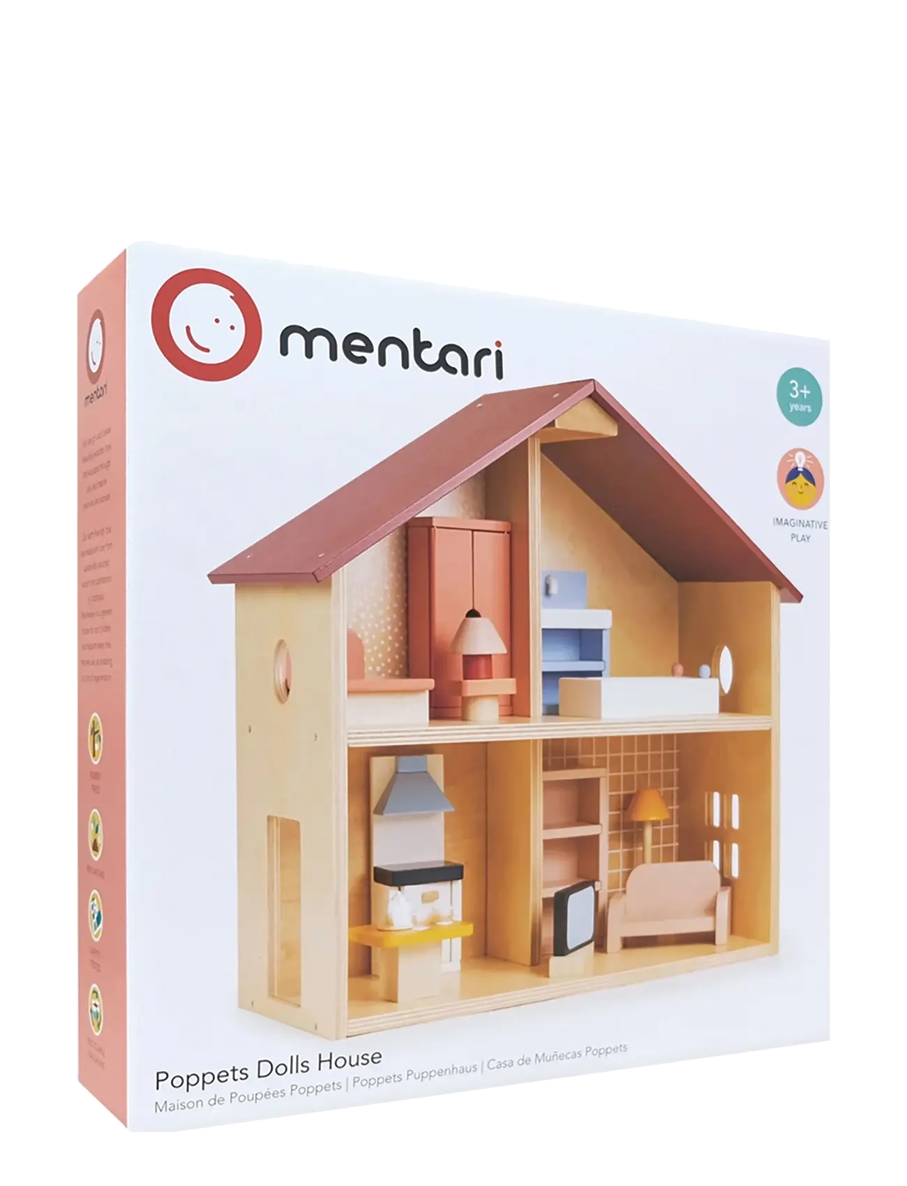 Mentari - Dollhouse with Furniture - Poppets House - dukkehuse - beige - 2