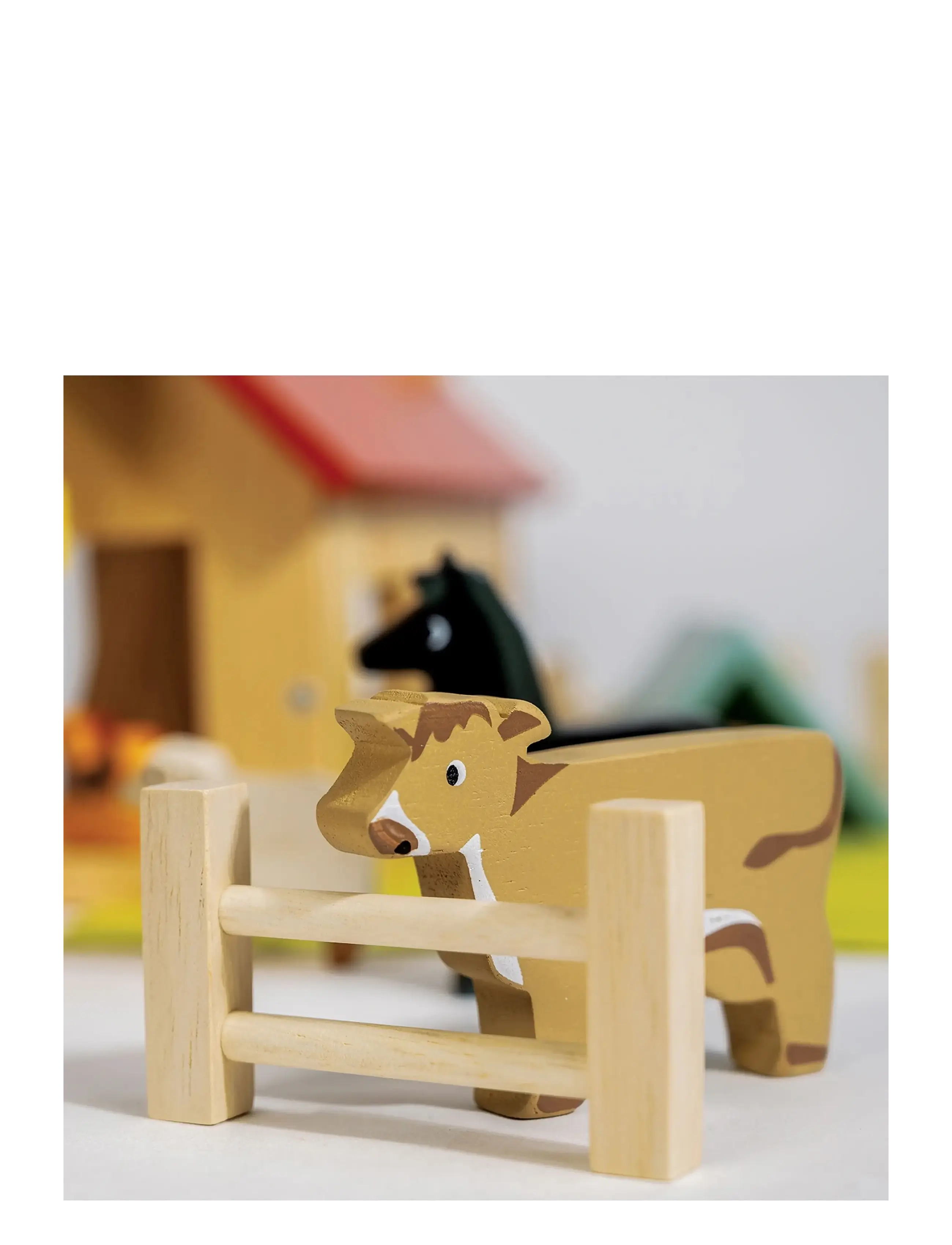 Mentari - Little Barn with Animals - My First Country Farm - legesæt - red - 2
