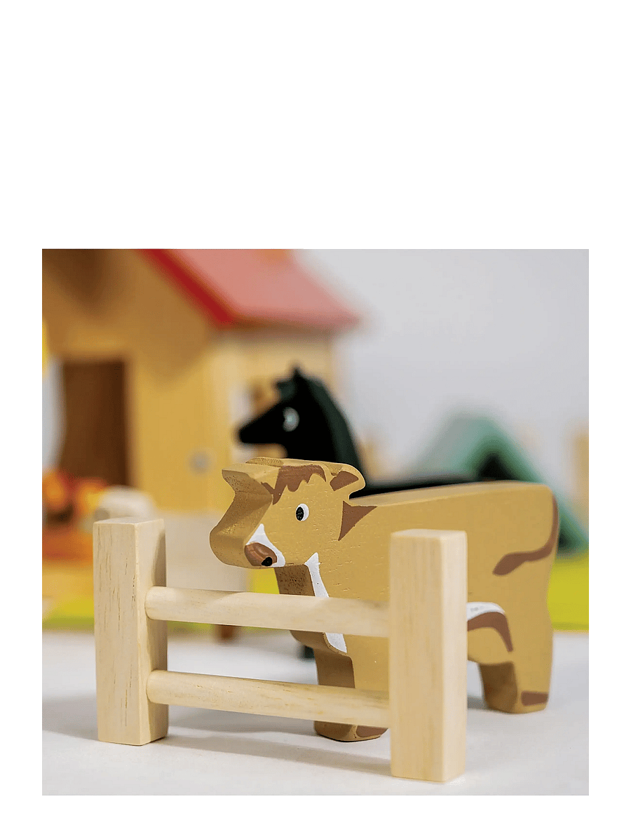 Mentari - Little Barn with Animals - My First Country Farm - mängukomplektid - red - 2