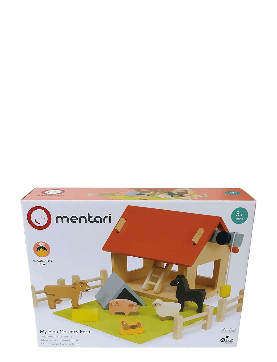 Mentari - Little Barn with Animals - My First Country Farm - mängukomplektid - red - 3