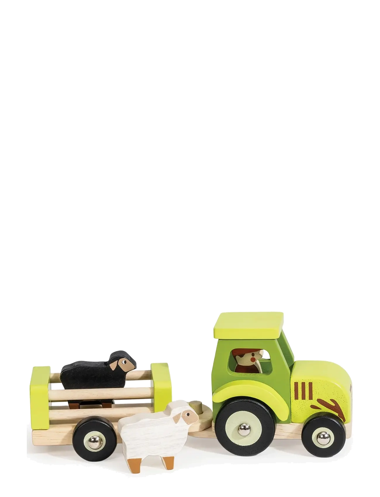 Mentari Tractor with Trailer and Sheep - Leksakssets & Figurer - GREEN / green