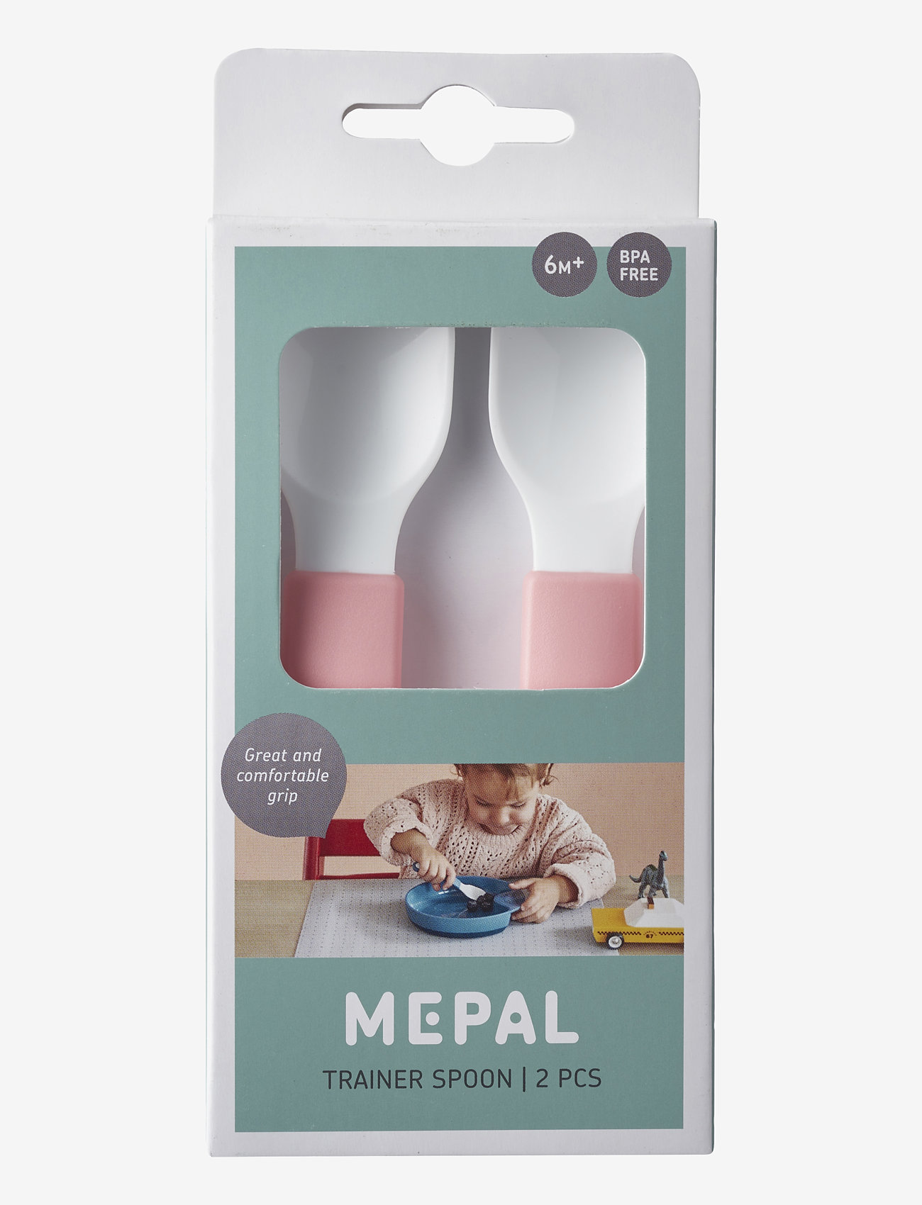 Mepal - Trainer spoon Mio 2 pcs - zemākās cenas - pink - 1