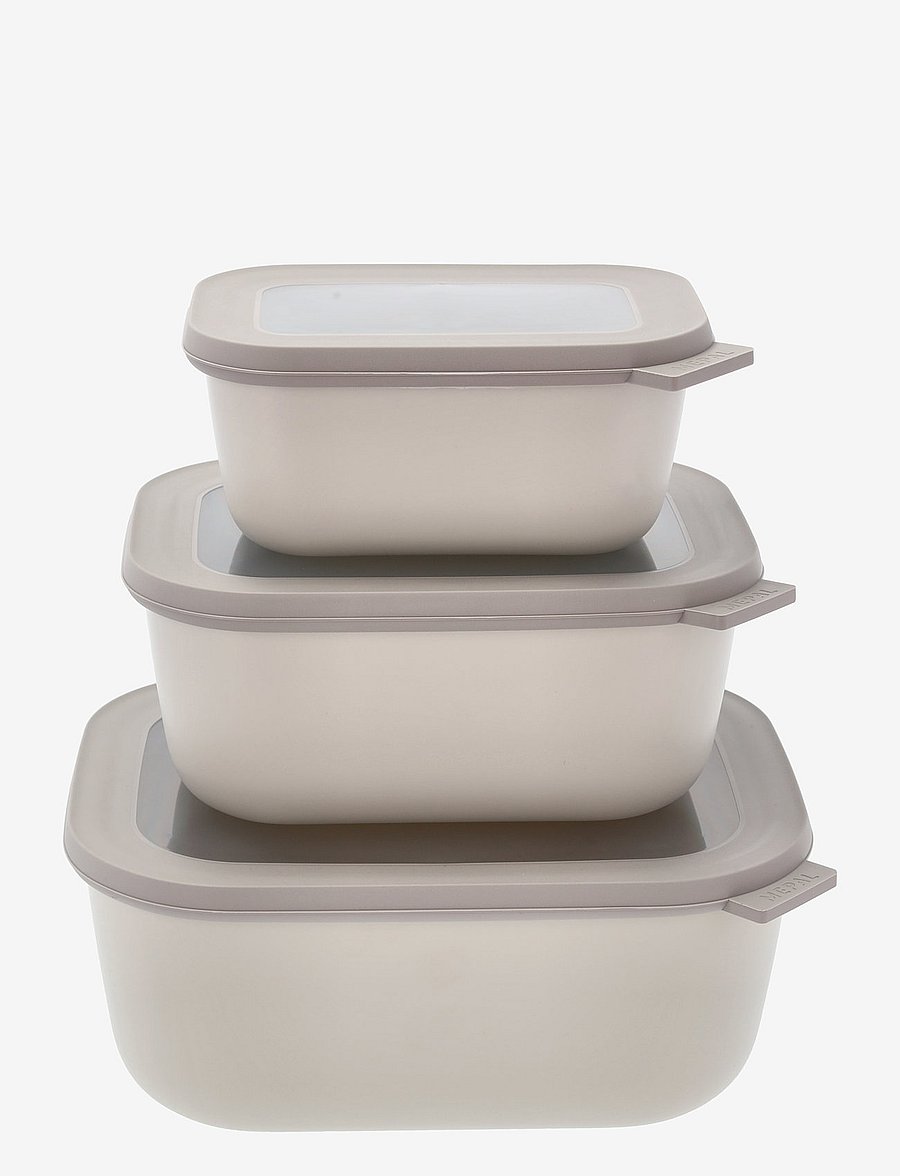 Mepal - Rectangular bowl set w.lid Cirqula high - vorratsgläser - nordic white - 1