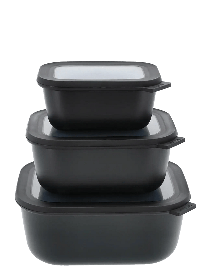 Mepal - Rectangular bowl set w.lid Cirqula high - brotdosen & lebensmittelbehälter - black - 0