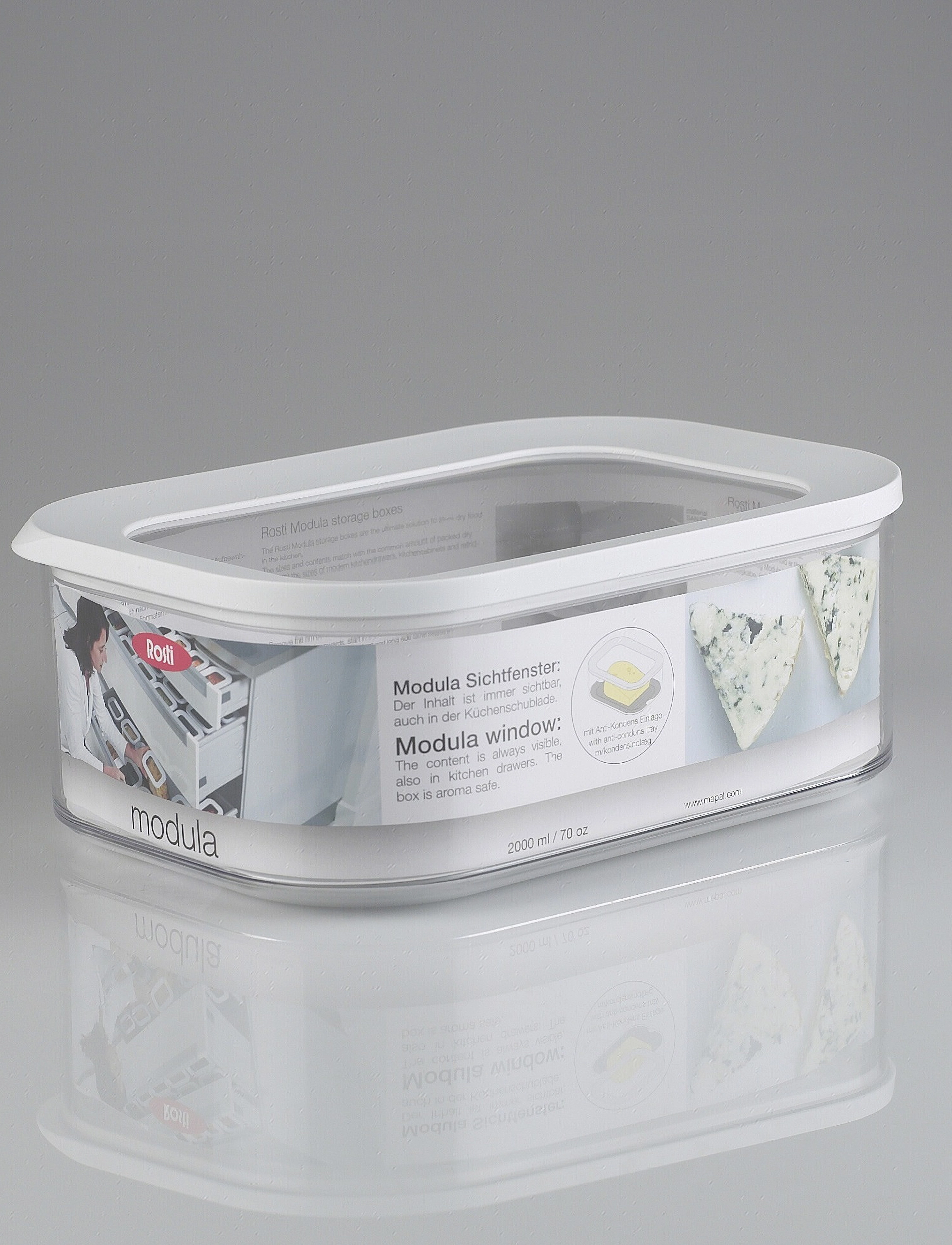 Mepal - Ostlåda Modula 2 liter Klar - förvaringsburkar - transparent - 5