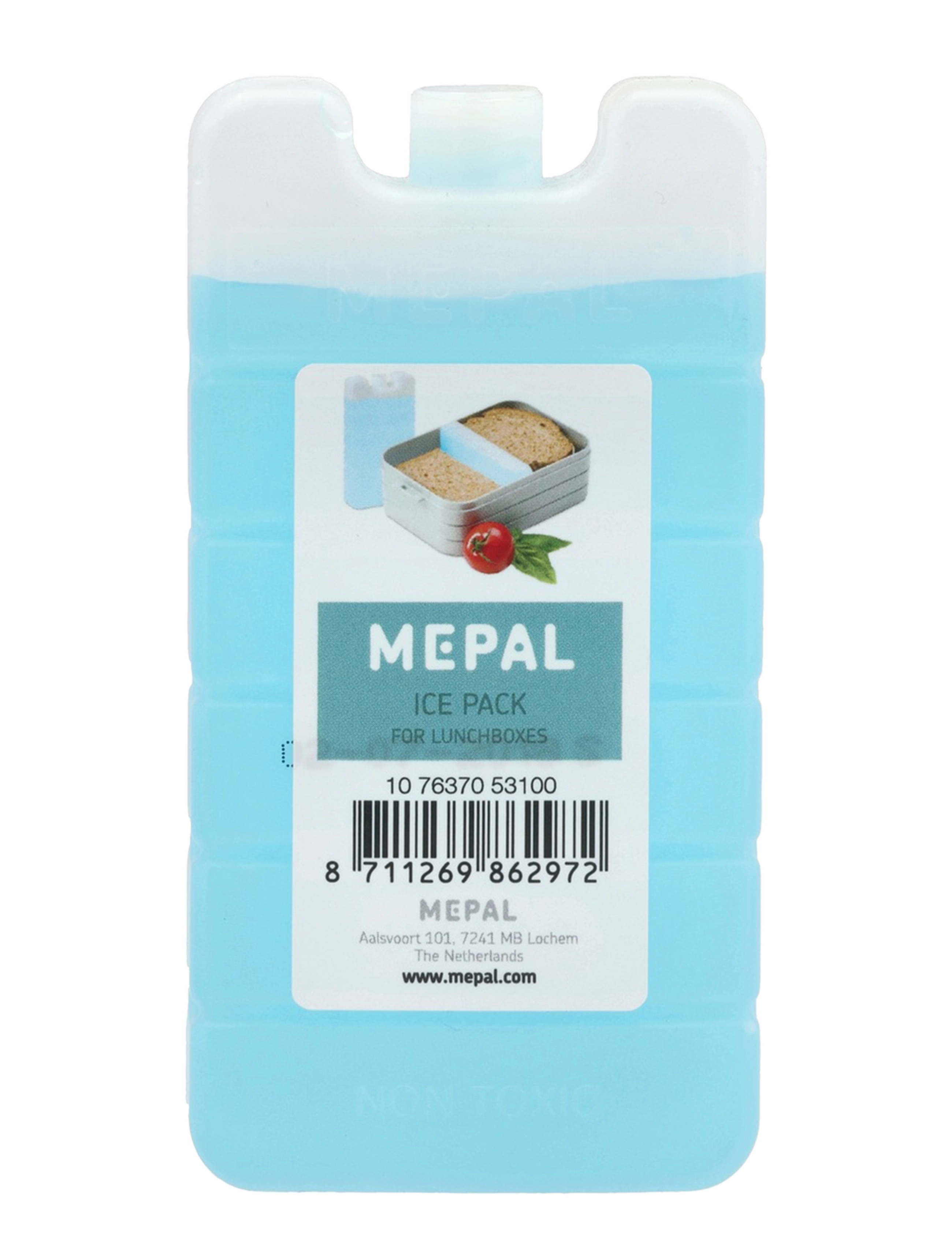 Mepal Køleelement Tab Hvid, 11X 5.5X 1.5 cm, Kitchen Storage, Weiß - Lunch Boxes, Homeware