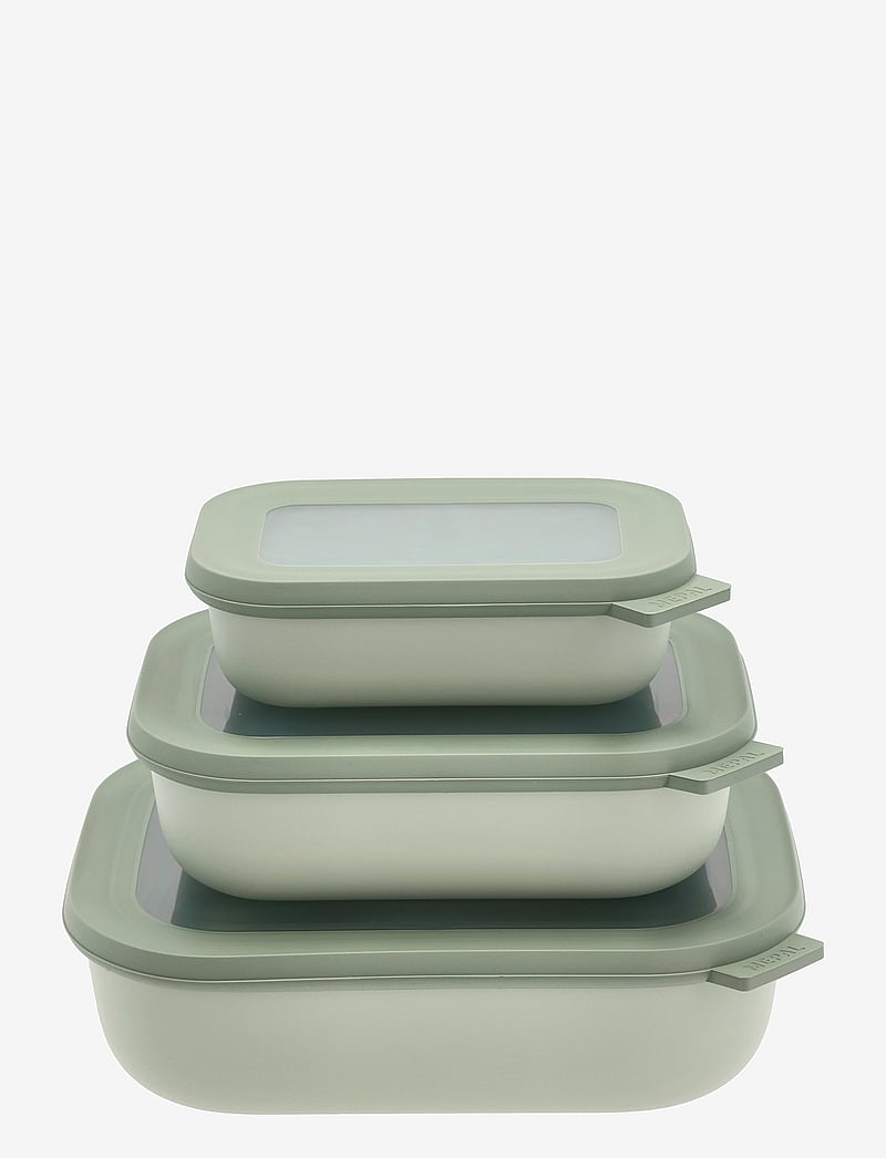 Mepal - Rectangular bowl set w.lid Cirqula low 3 pcs - kingitused alla 50€ - nordic sage - 0