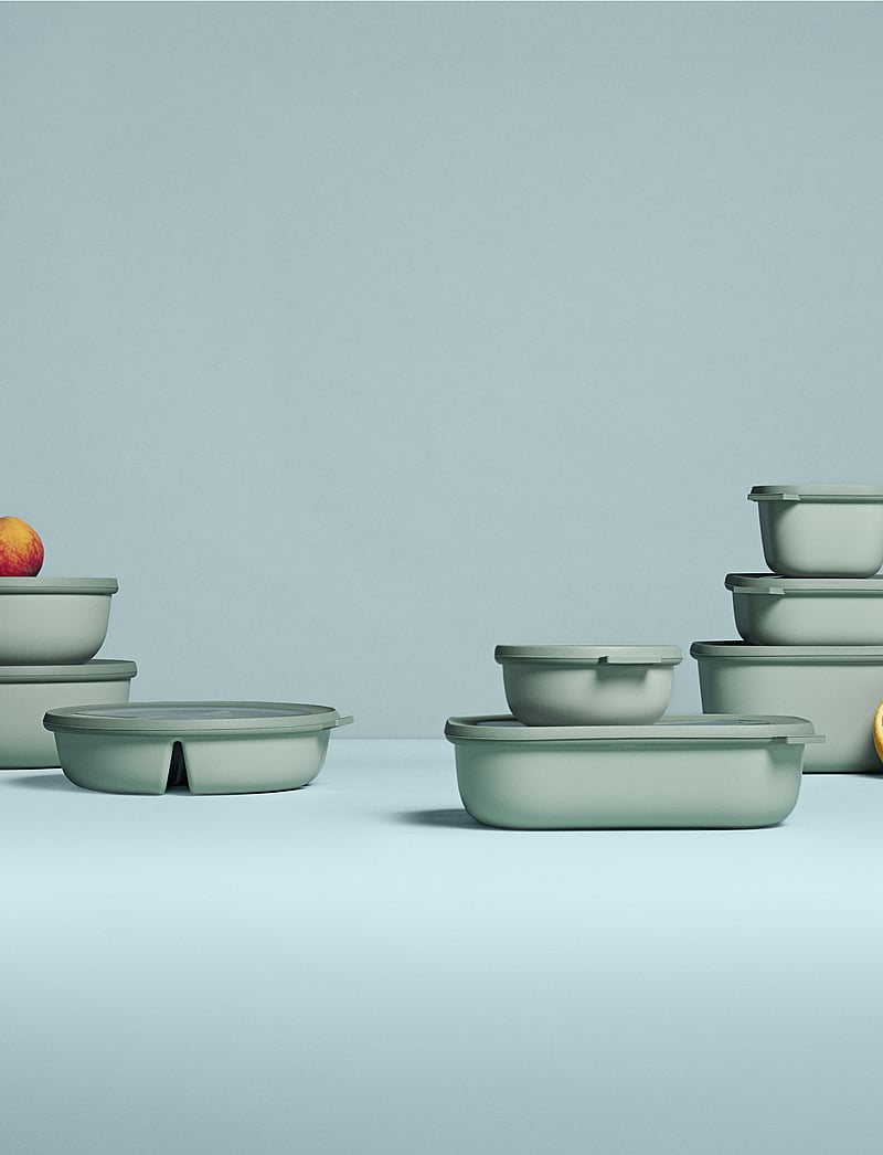 Mepal - Rectangular bowl set w.lid Cirqula low 3 pcs - kingitused alla 50€ - nordic sage - 1