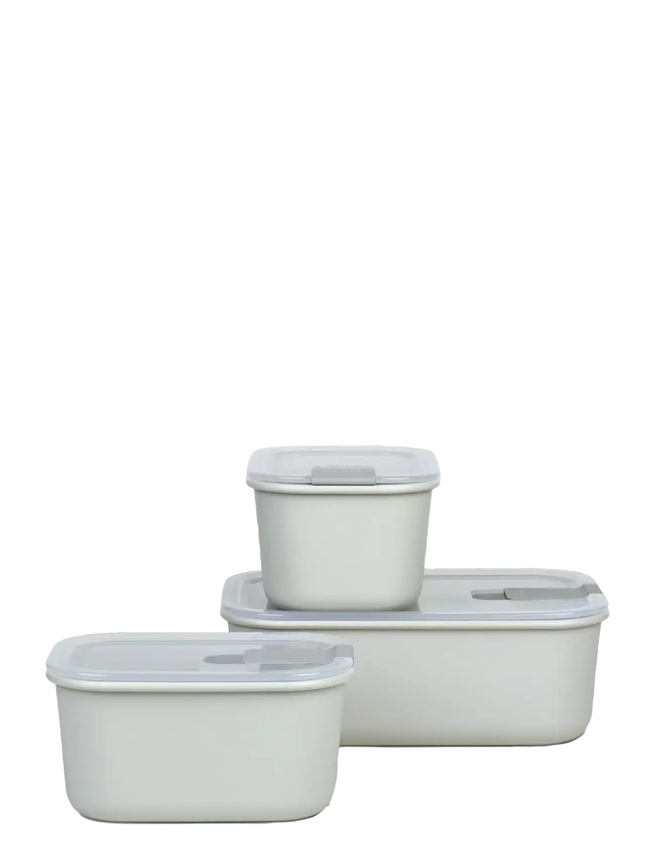 Mepal Husholdningsbokssæt Easyclip 3 Dele, 19.6X14X14 cm, Kitchen Storage, Grau - Boxes & Containers, Homeware
