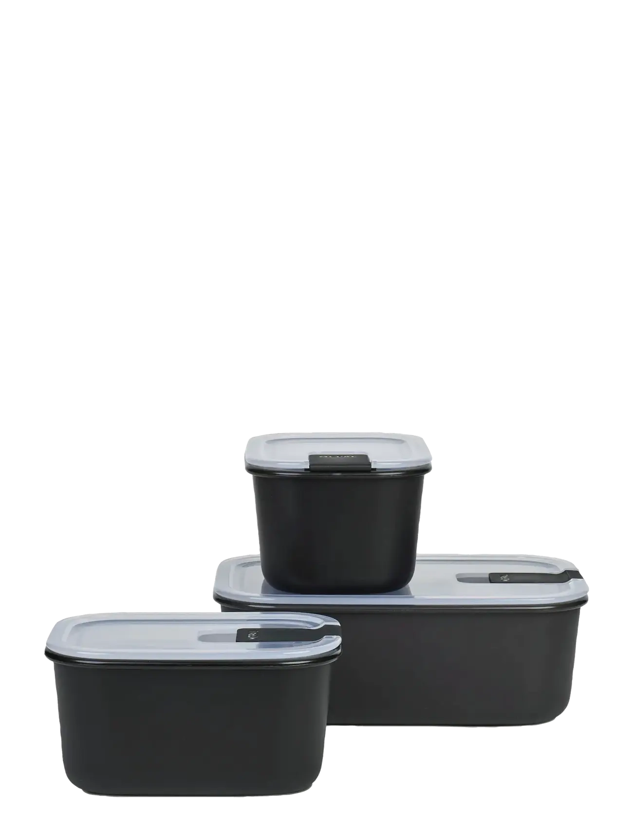 Mepal Storage box set EasyClip 3 parts - Kitchen jars - BLACK / black