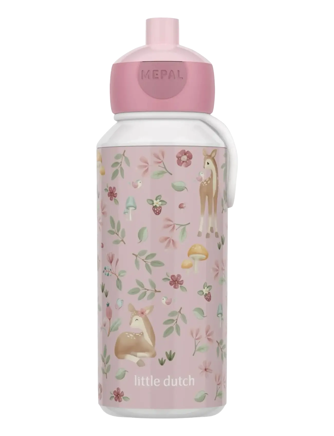 Mepal Drikkeflaske Pop-Up Campus Fairy Garden, 400 ml, Home, Rosa - Meal Time, Kinder