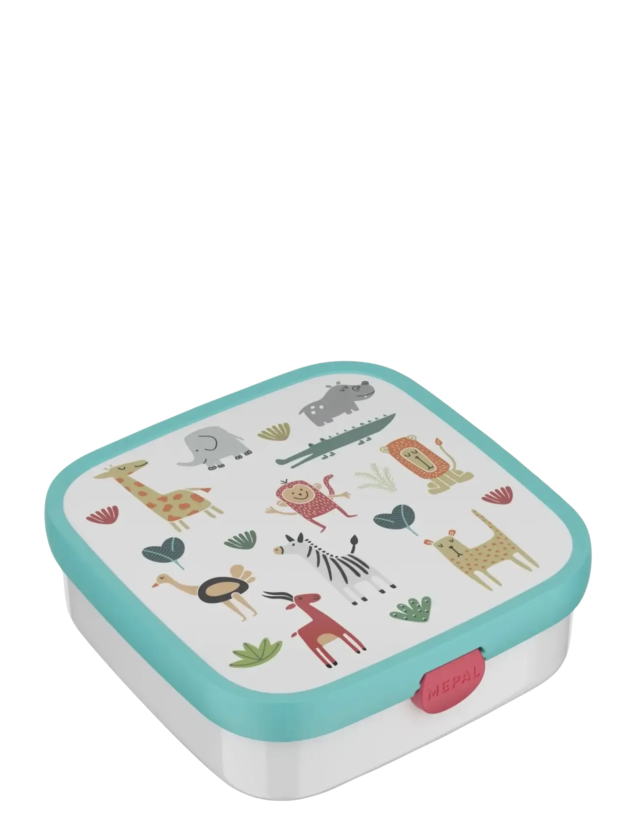 Mepal Madkasse Bento Campus Animal Friends, 18X18X6.2 cm, Meal Time, Weiß - Lunch Boxes, Kinder