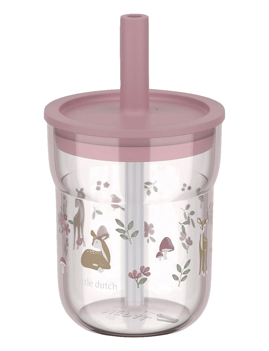 Mepal - Children’s glass with straw Mio Fairy garden - tassen & becher - pink - 0
